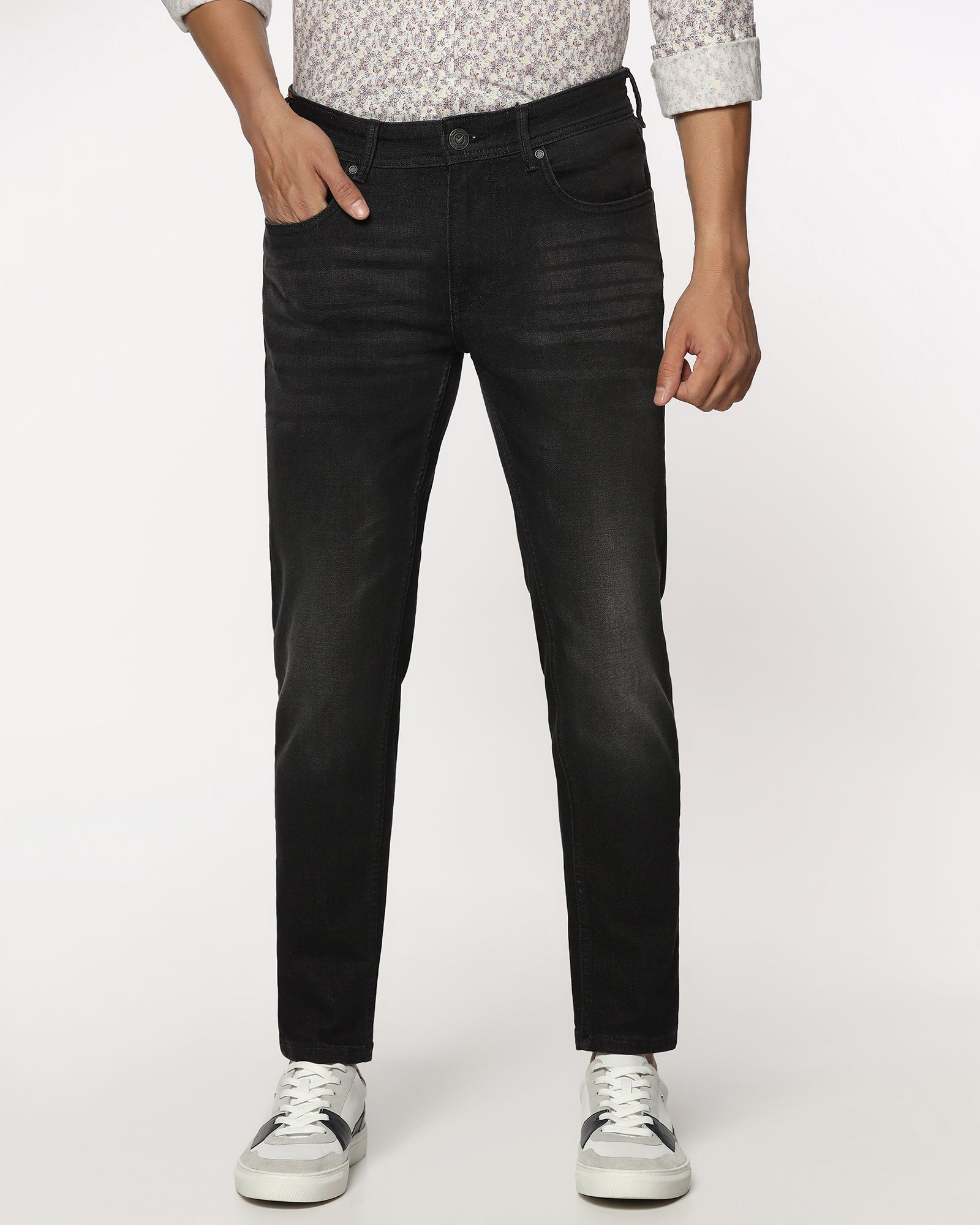 Ultrasoft Skinny Cropped Fiji Fit Black Jeans - Marcel