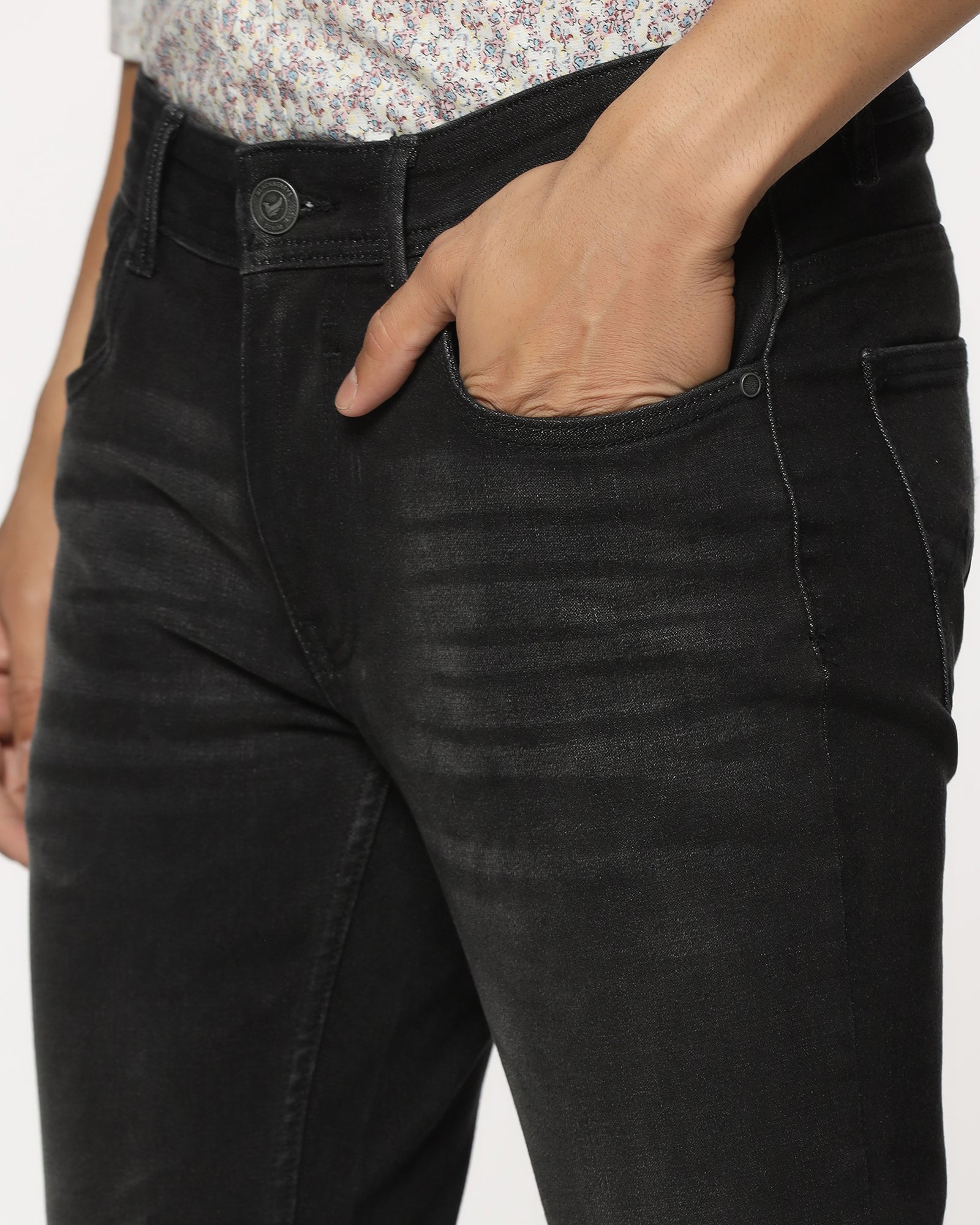 Ultrasoft Skinny Cropped Fiji Fit Black Jeans - Marcel