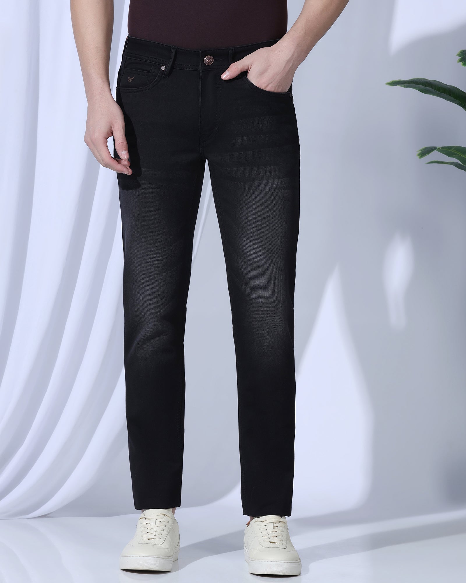 Ultrasoft Slim Comfort Buff Fit Black Jeans - Betsy