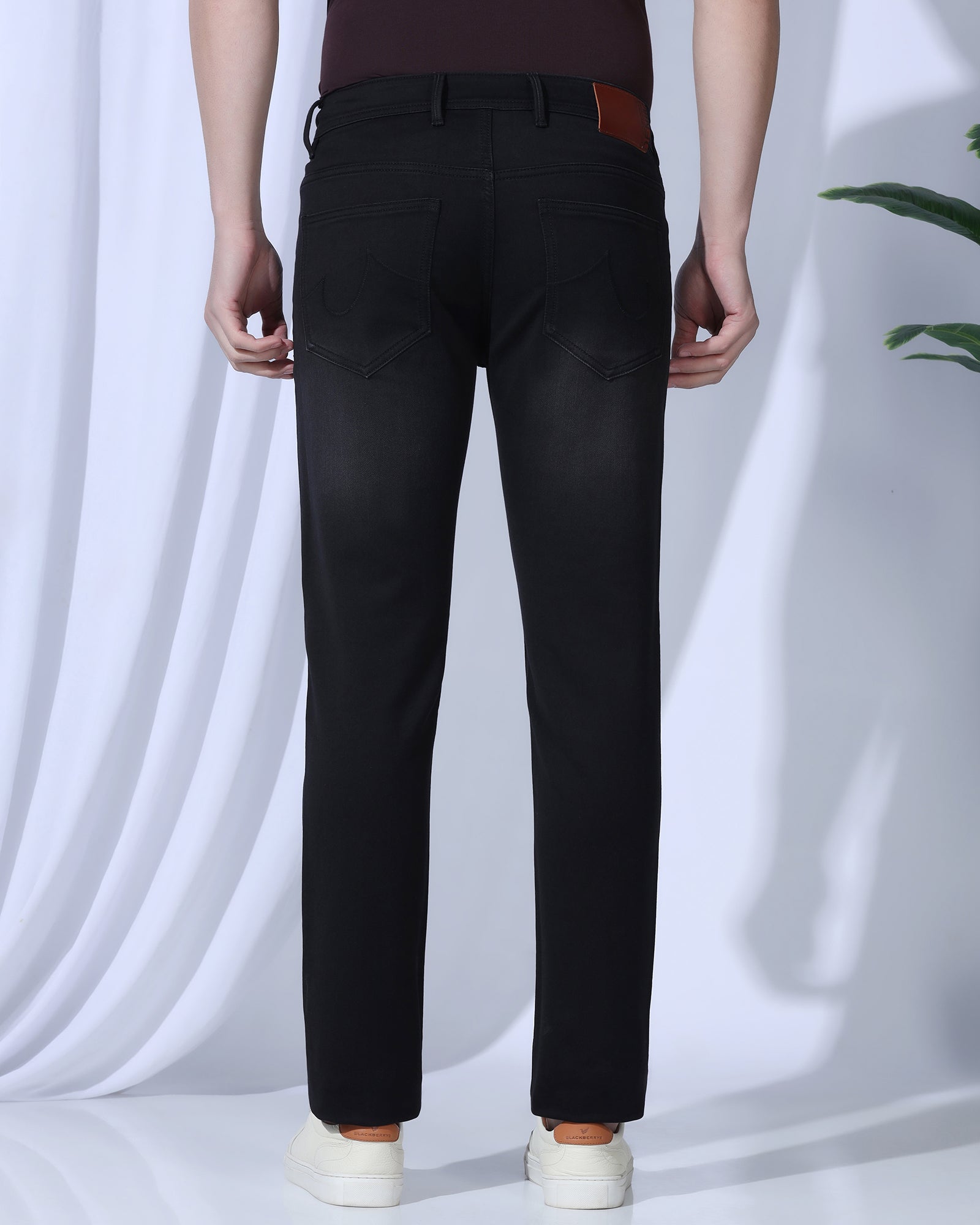 Ultrasoft Slim Comfort Buff Fit Black Jeans - Betsy