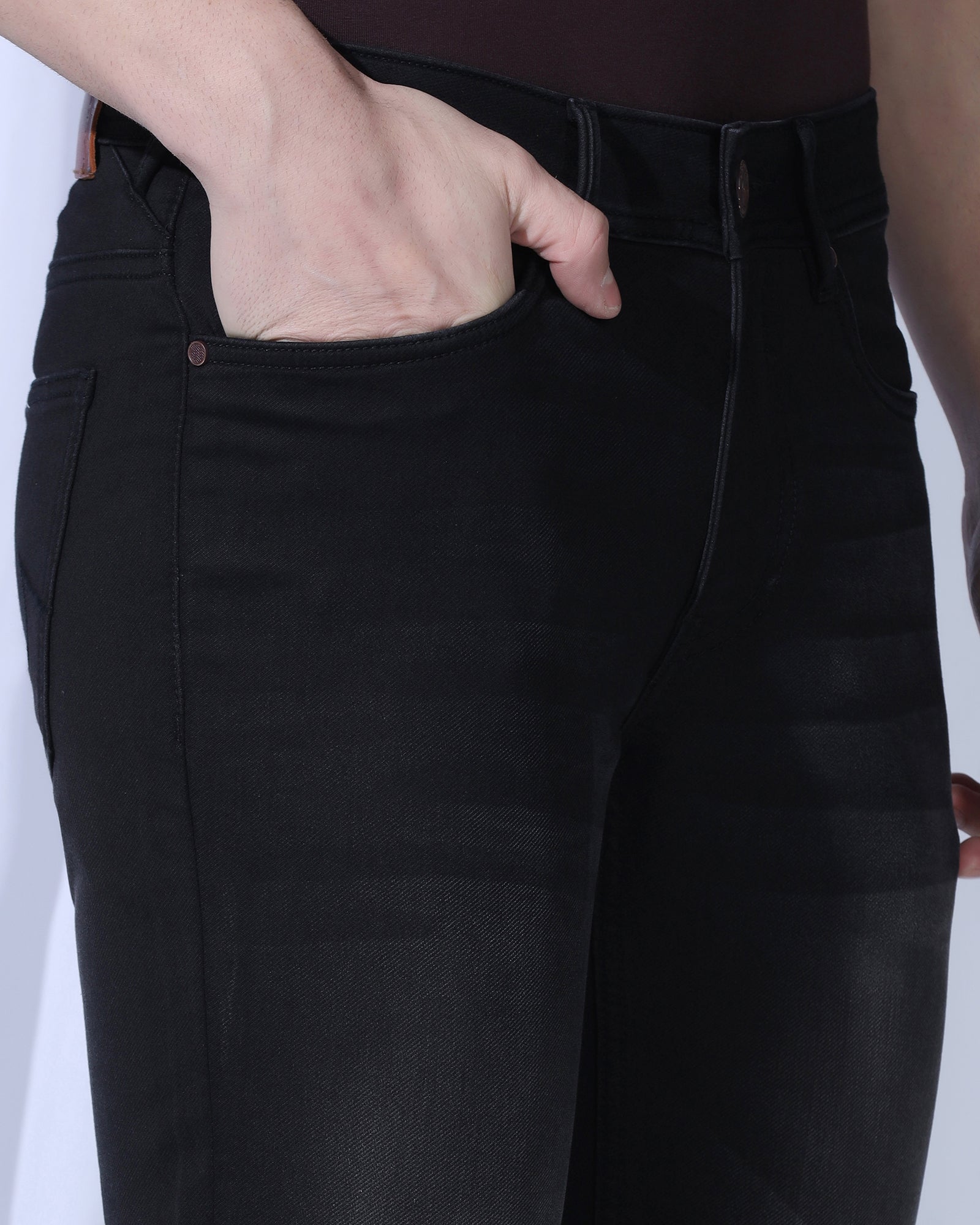 Ultrasoft Slim Comfort Buff Fit Black Jeans - Betsy