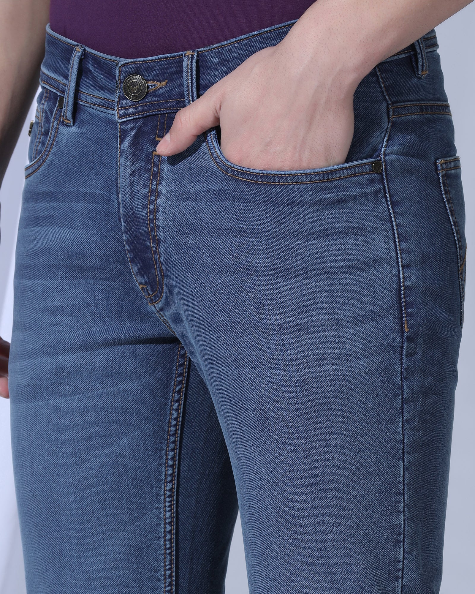 Ultrasoft Slim Comfort Buff Fit Indigo Jeans - Gelbero