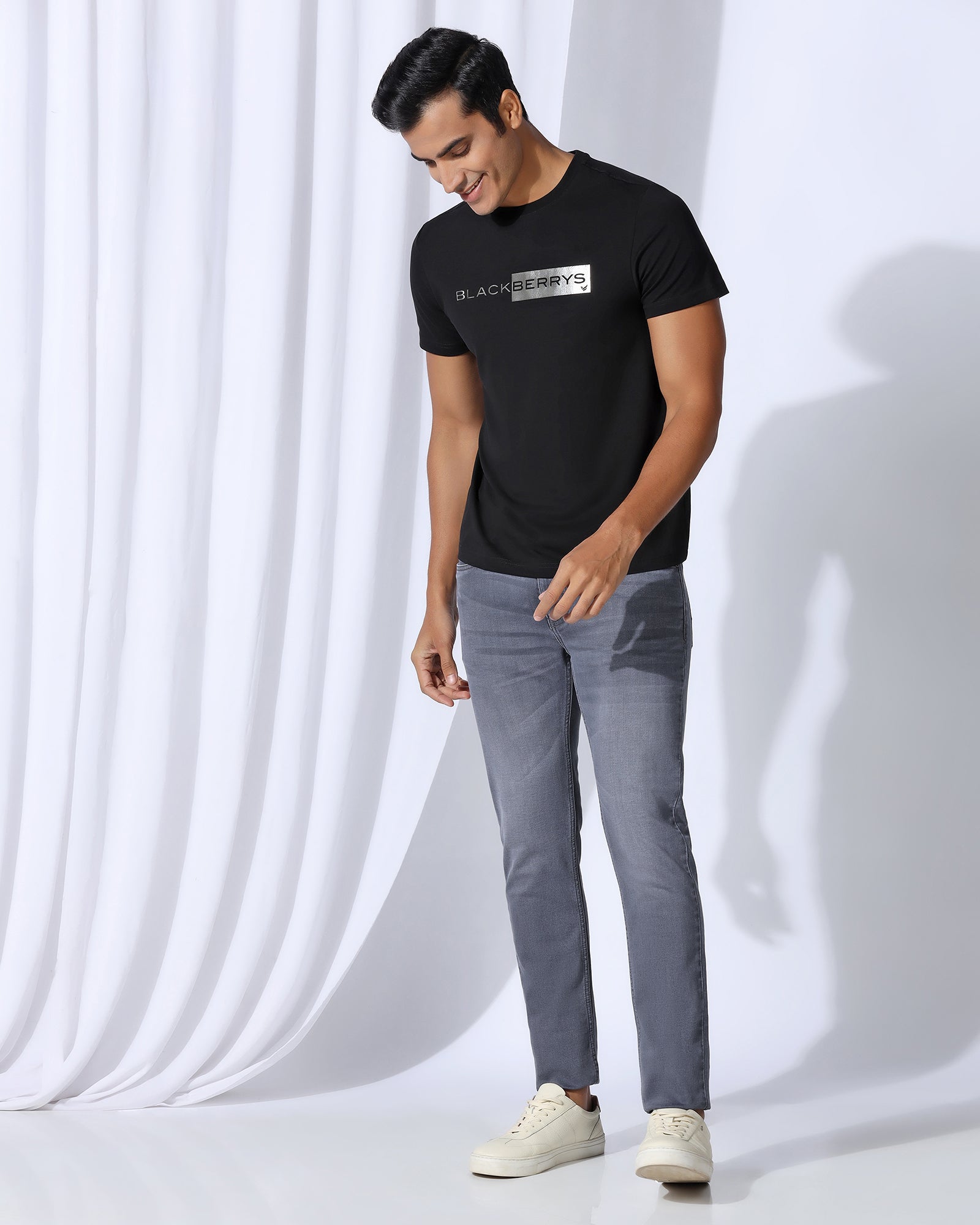 Ultrasoft Slim Yonk Fit Grey Jeans - Pat