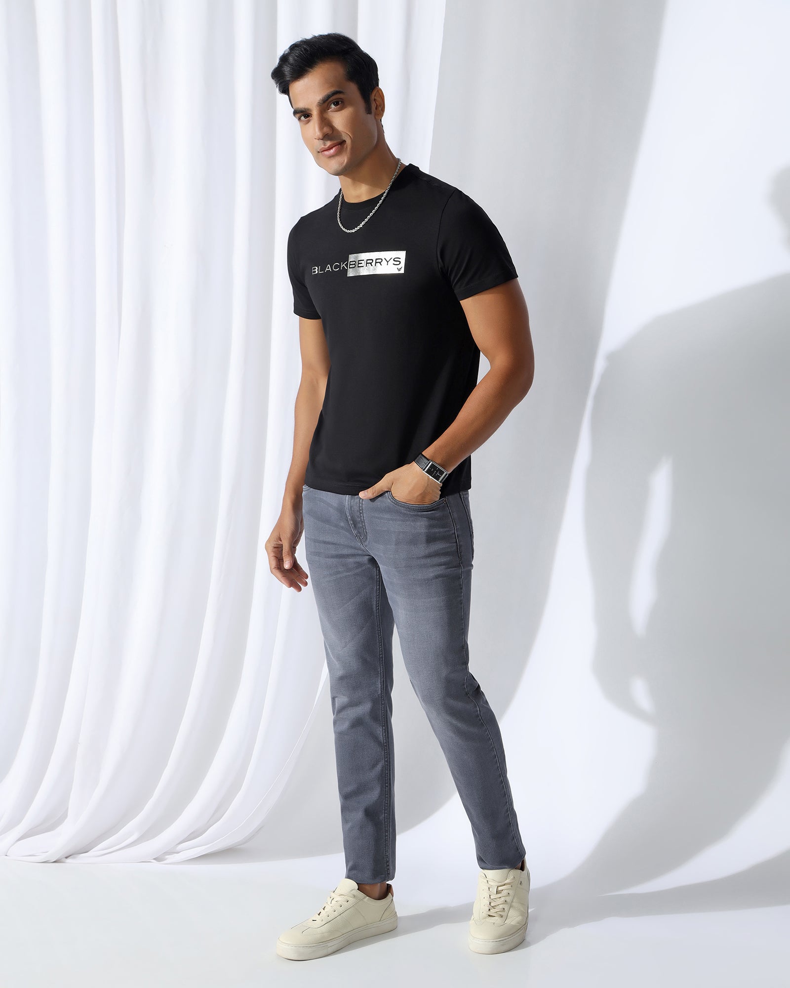 Ultrasoft Slim Yonk Fit Grey Jeans - Pat