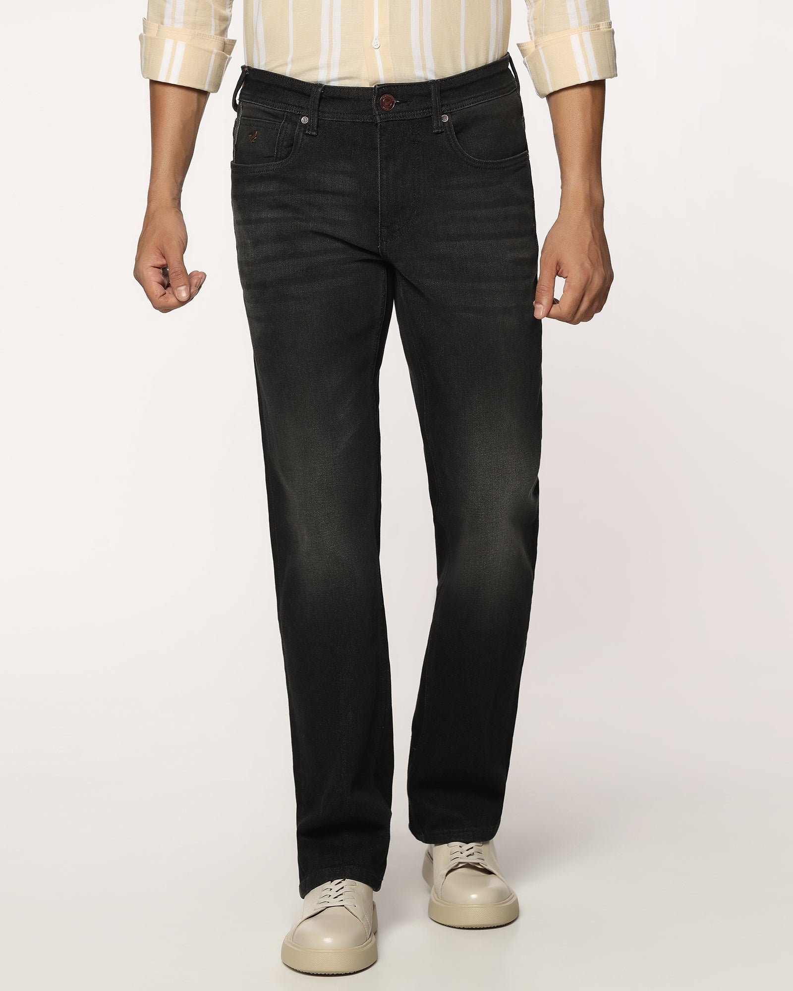 Ultrasoft Straight Comfort Duke Fit Black Jeans - Umi