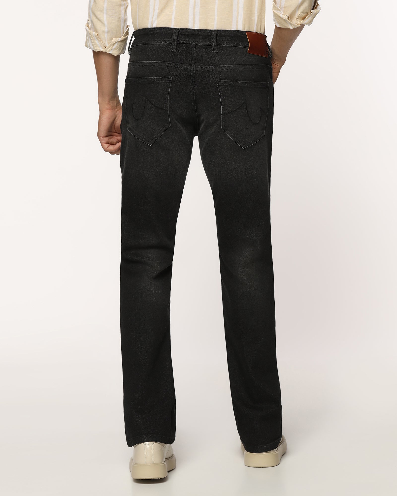 Ultrasoft Straight Comfort Duke Fit Black Jeans - Umi