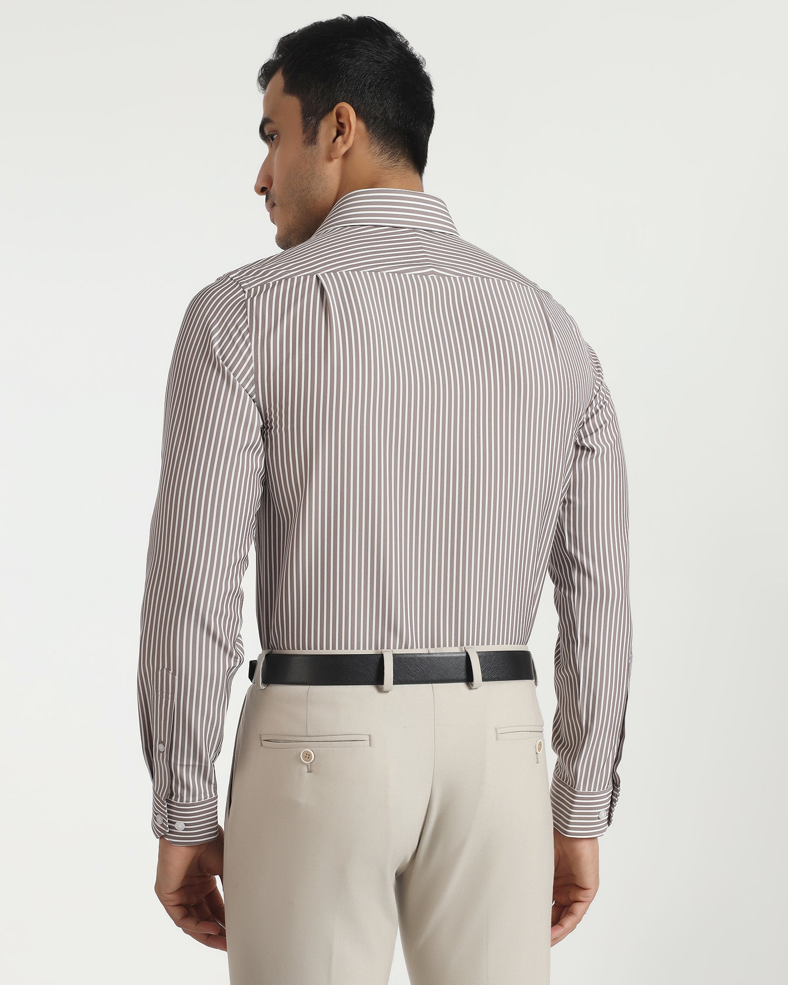 Non Iron Formal Stone Stripe Shirt - Intex