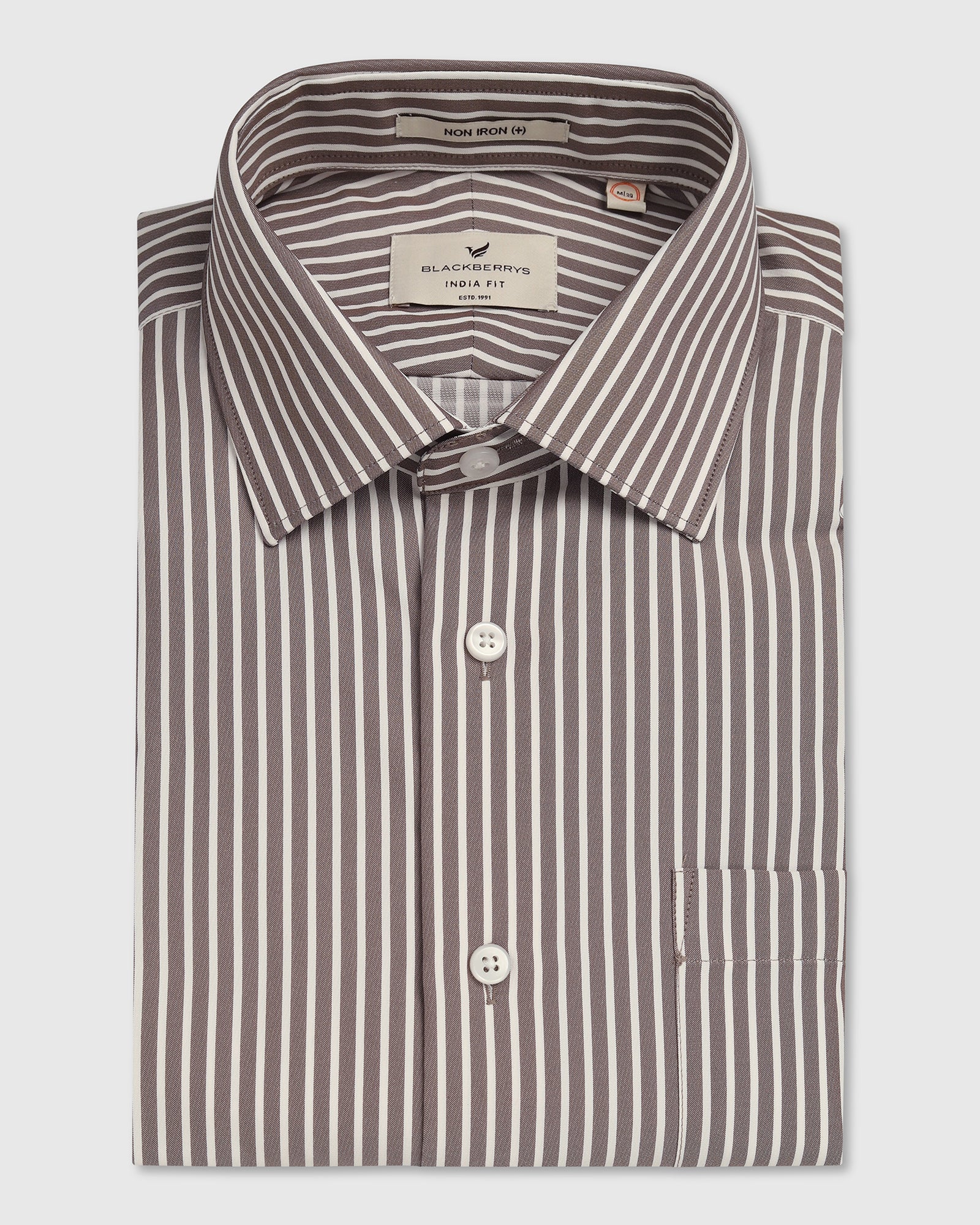 Non Iron Formal Stone Stripe Shirt - Intex