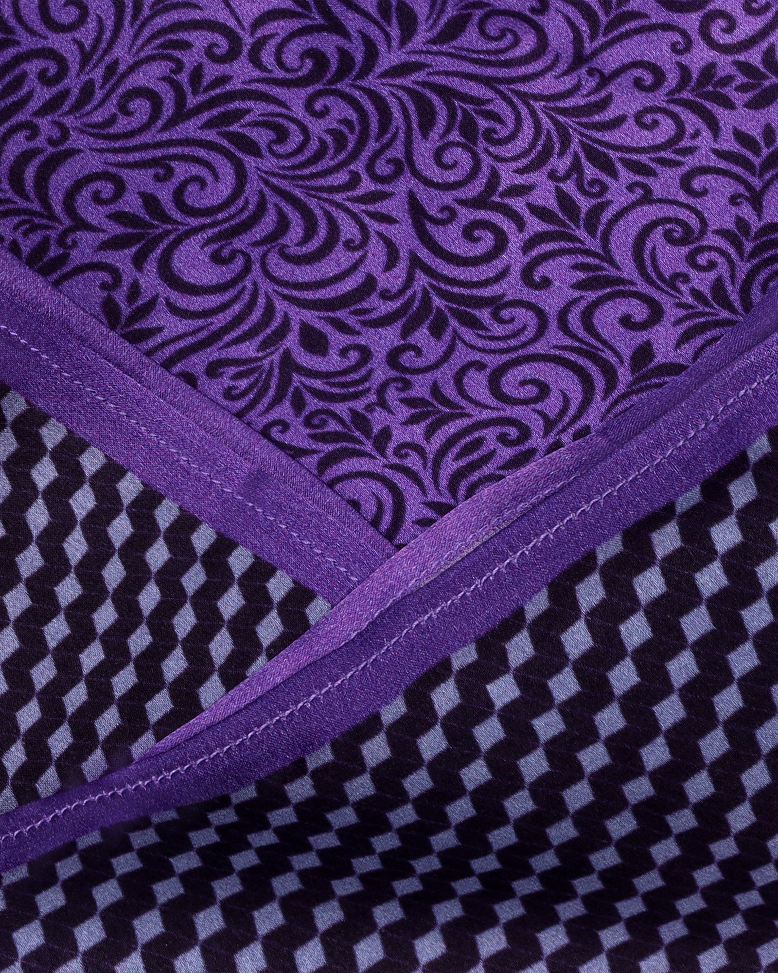 Violet Printed Pocket Square - Walena