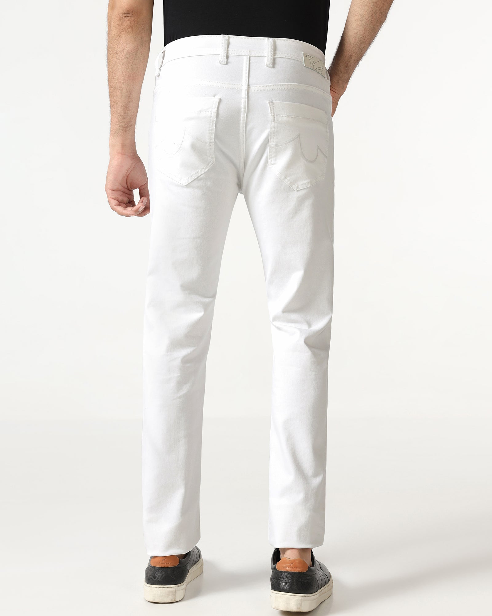 White Bleed Zero Slim Fit Jeans - Rene