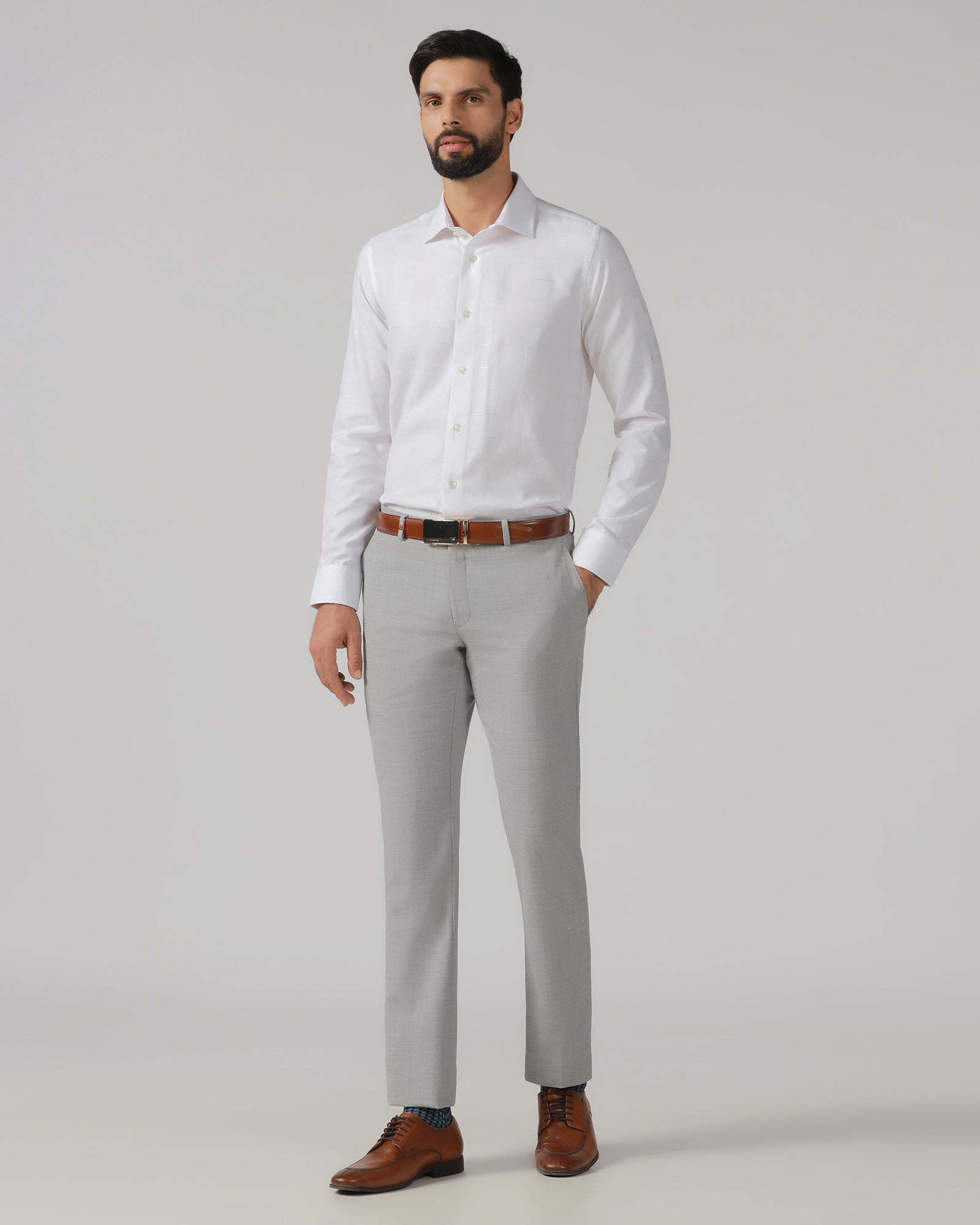 White Check Shirt - Rainer