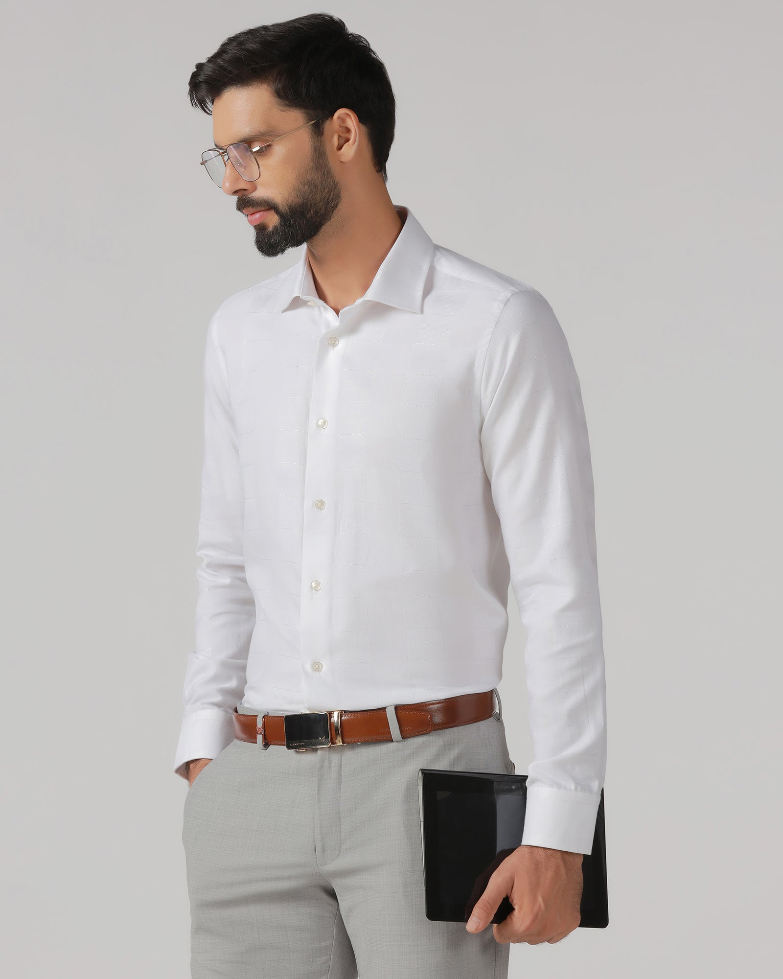 White Check Shirt - Rainer