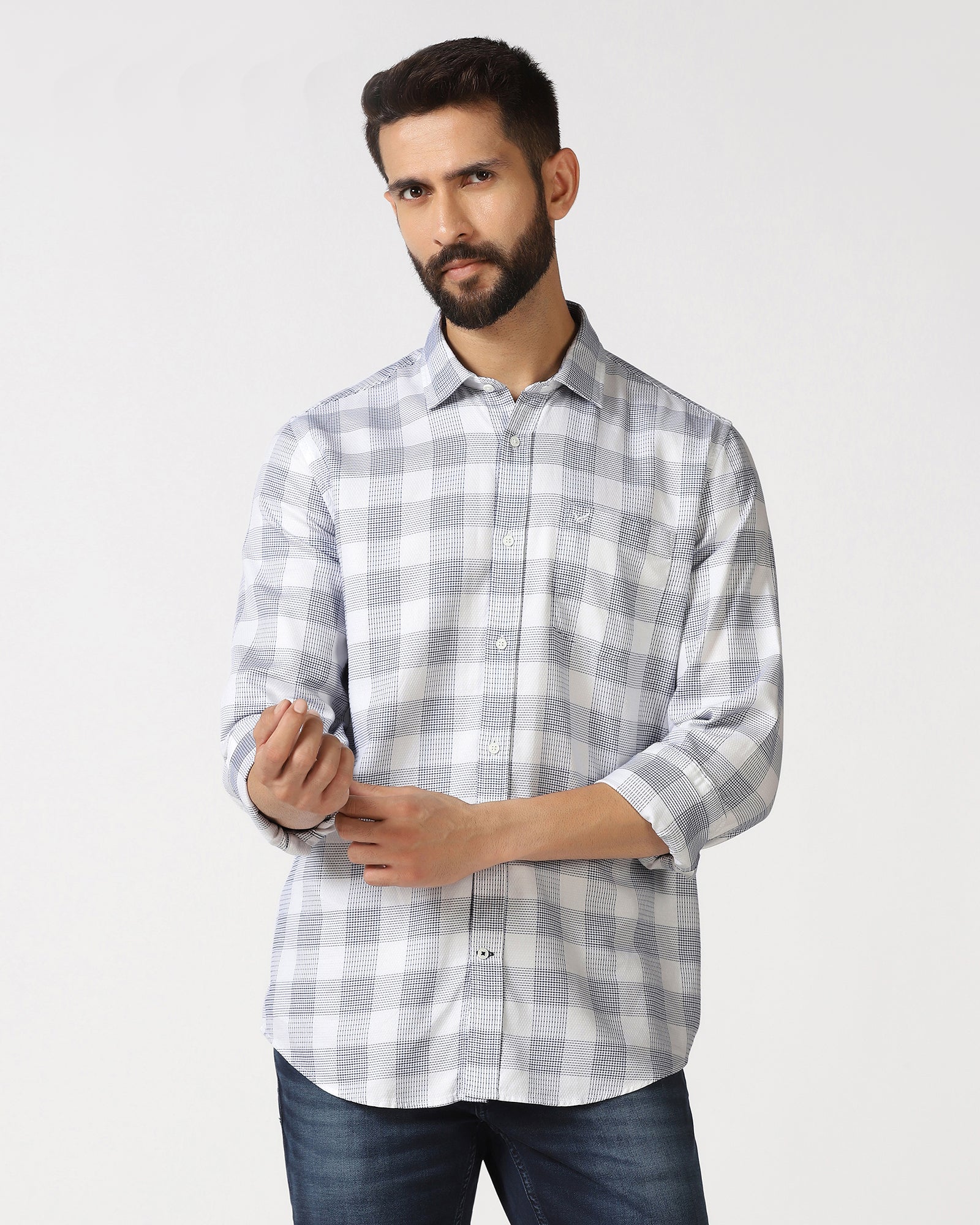 White Check Shirt - Recom