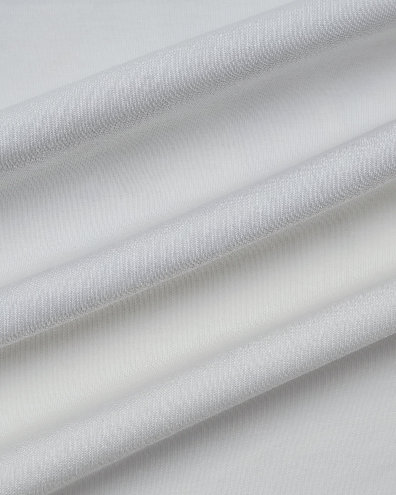 White Crew Neck Printed T-Shirt - James