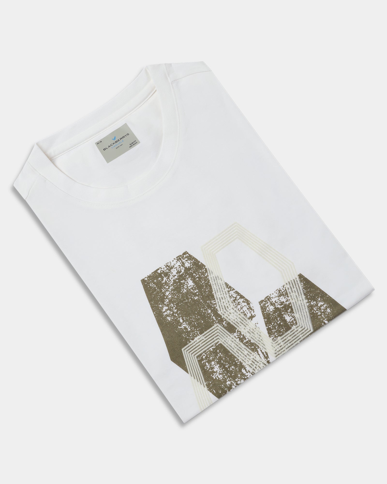 White Crew Neck Printed T-Shirt - Moaning