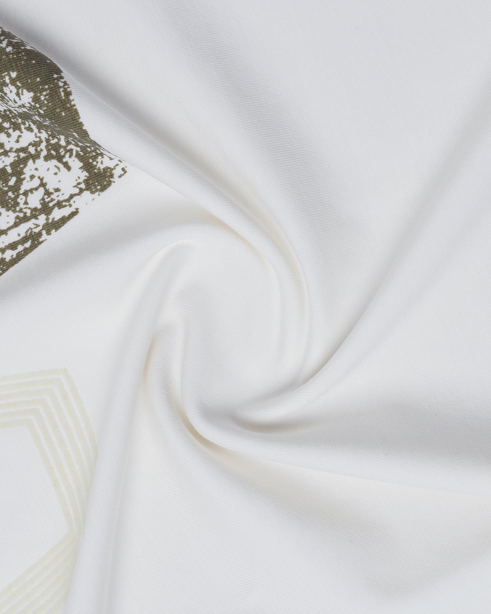 White Crew Neck Printed T-Shirt - Moaning