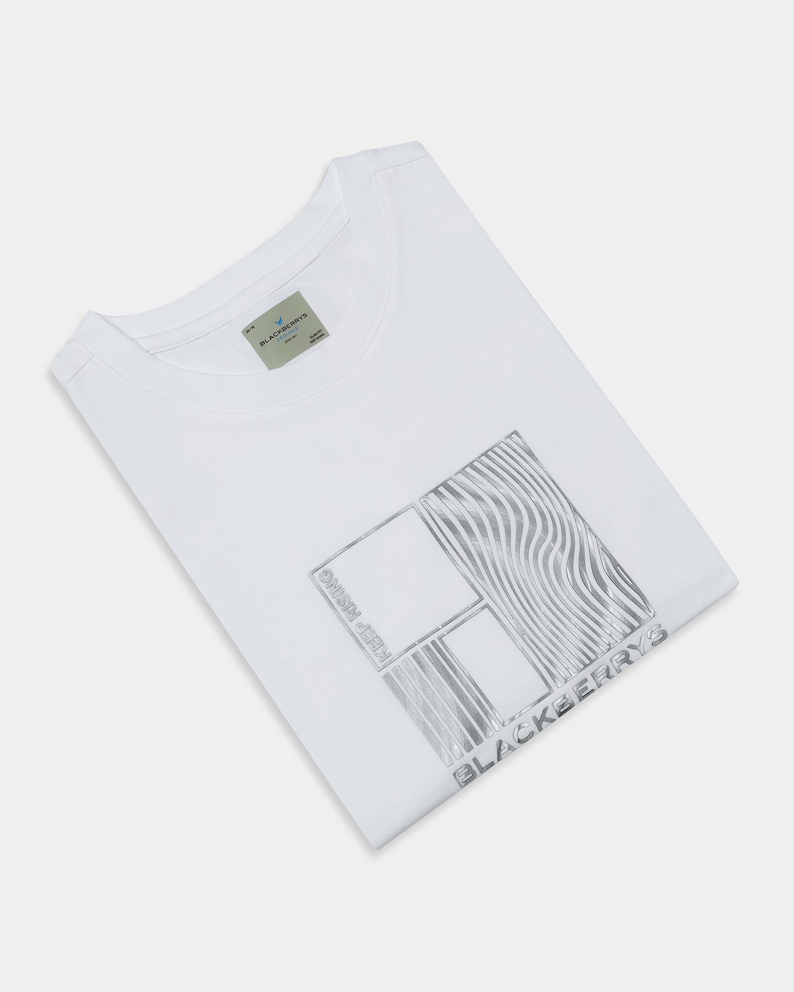 White Crew Neck Printed T-Shirt - Sybill