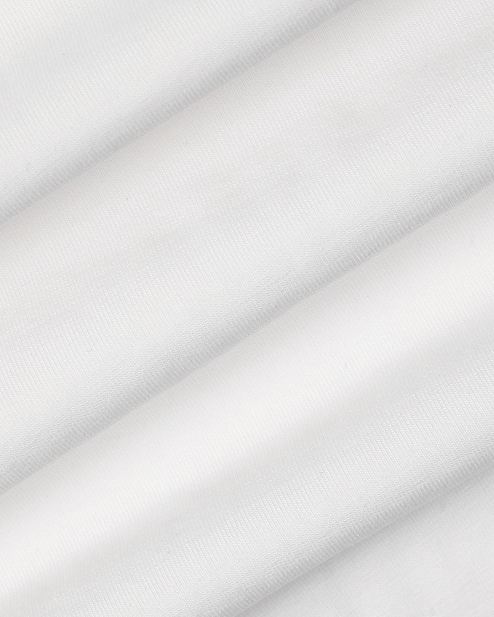 White Crew Neck Textured T-Shirt - Crown