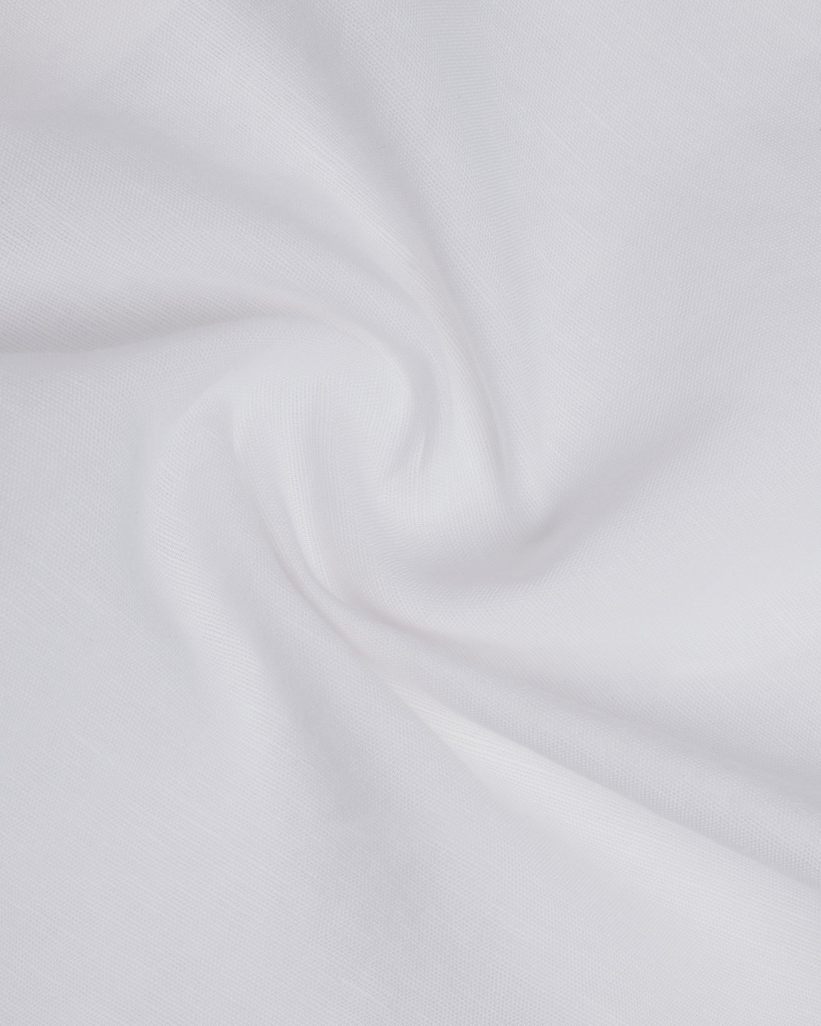 White Half Sleeve Linen Solid Shirt - Cleo