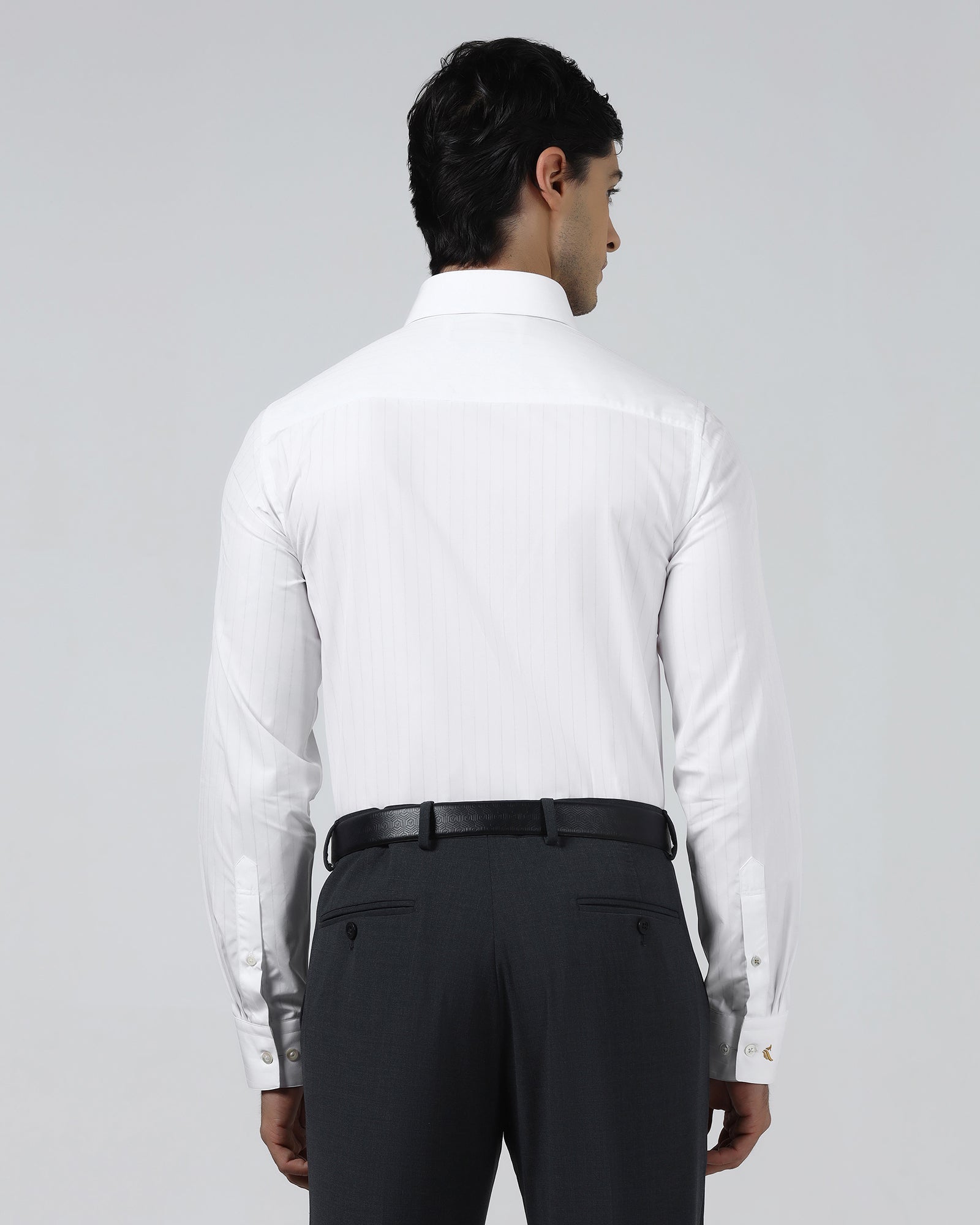 White Luxe Stripe Shirt - Oscar