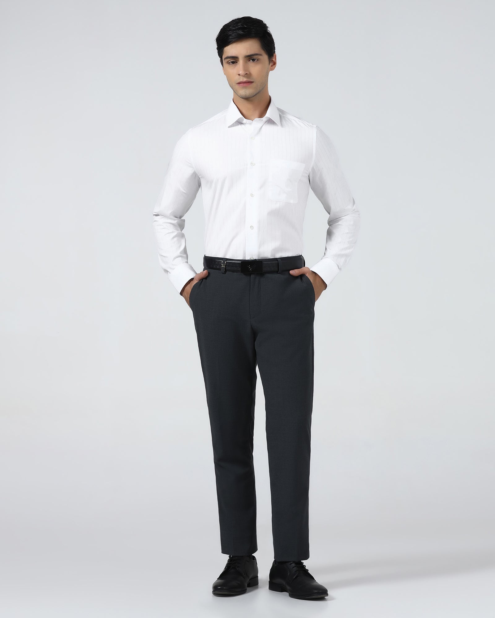 White Luxe Stripe Shirt - Oscar