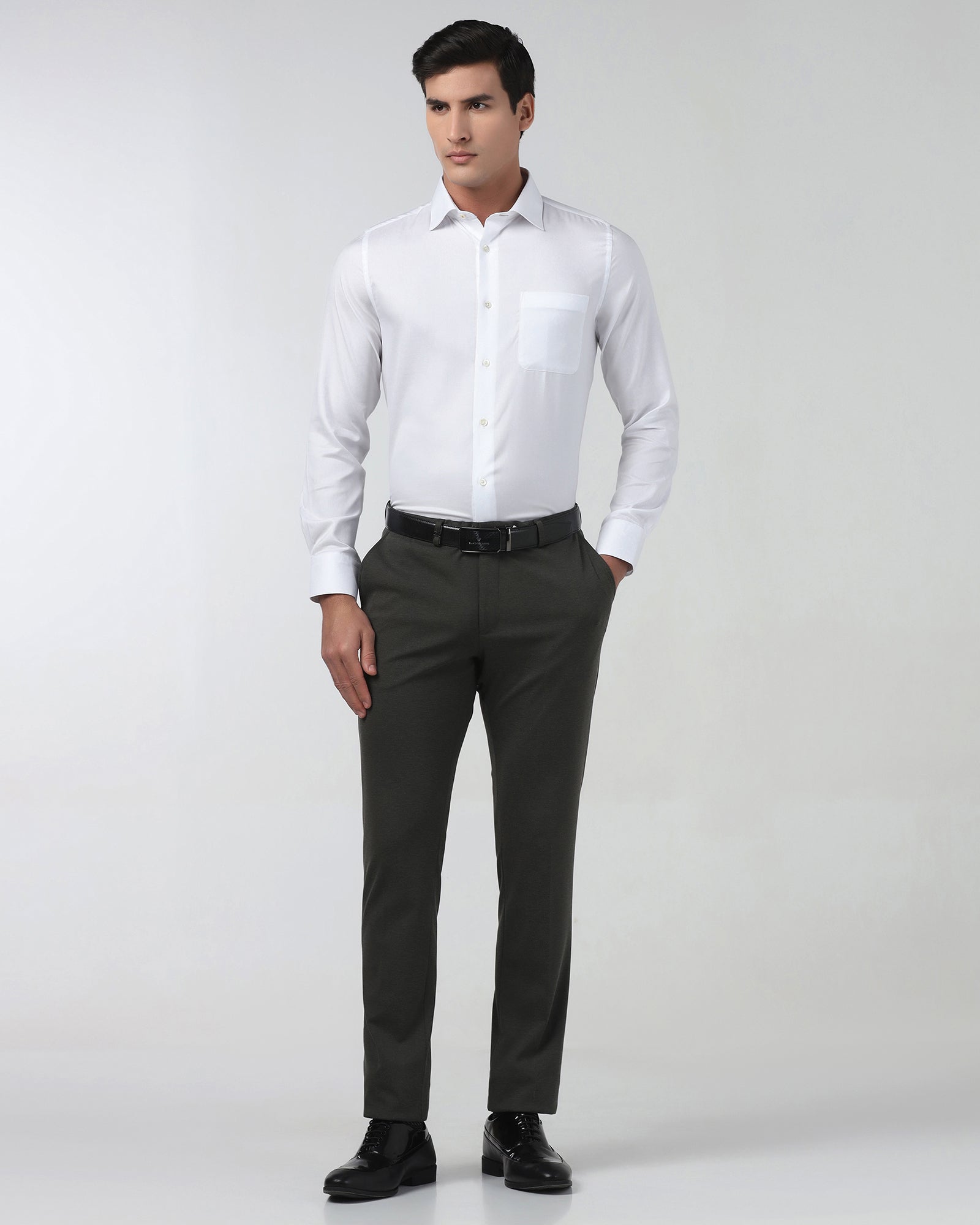 White Luxe Textured Shirt - Twix