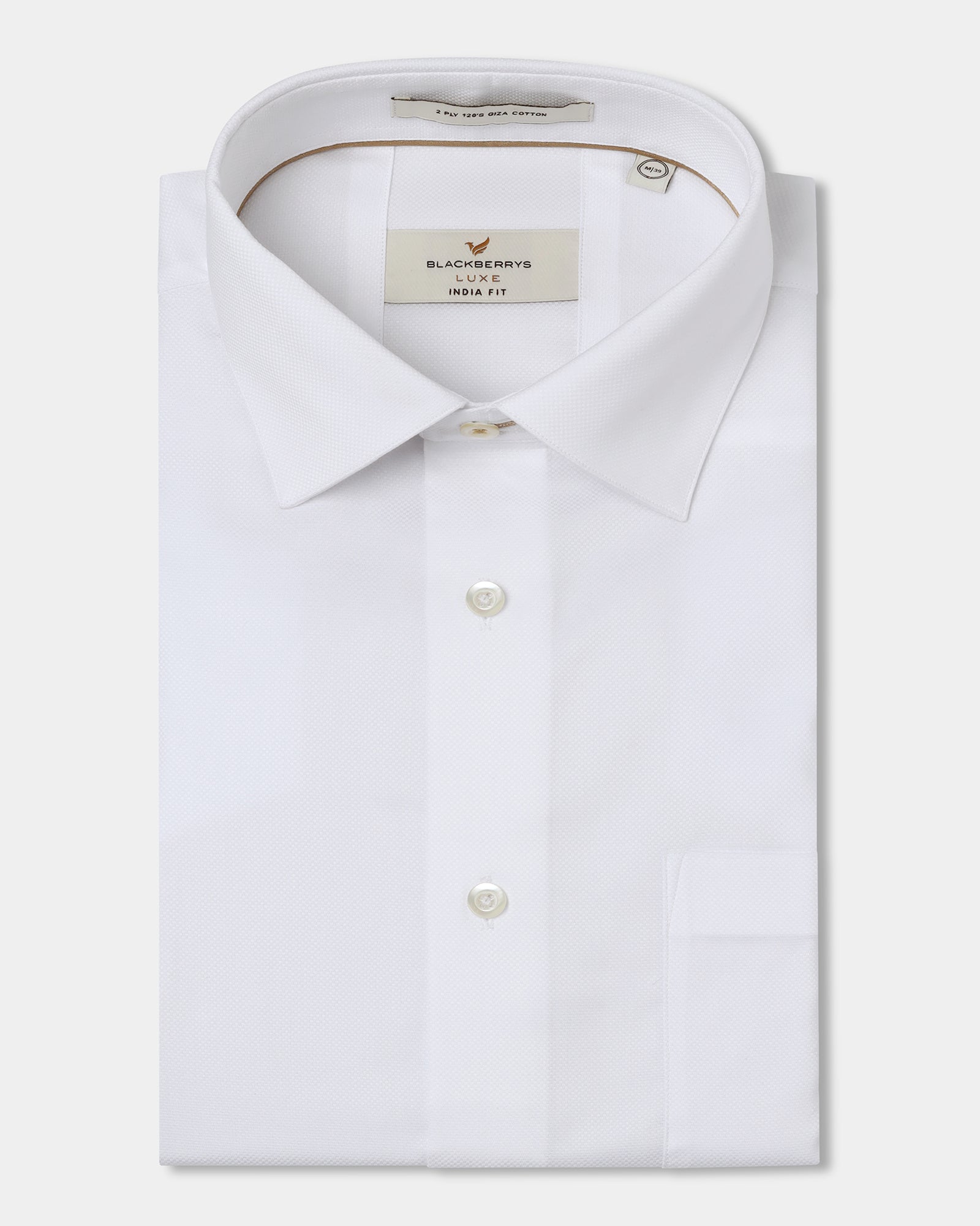 White Luxe Textured Shirt - Twix