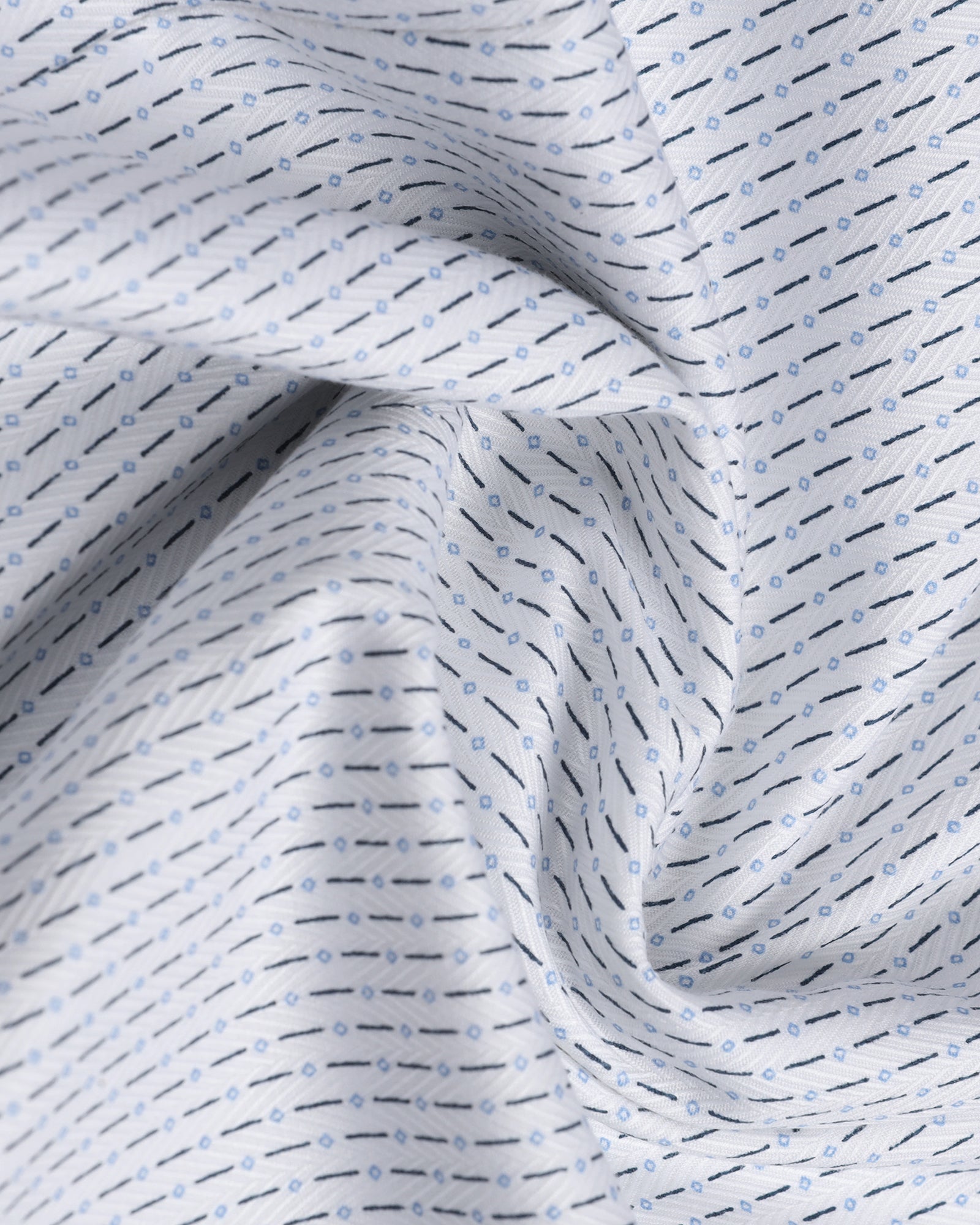 White Non Iron Printed Shirt - Radiant