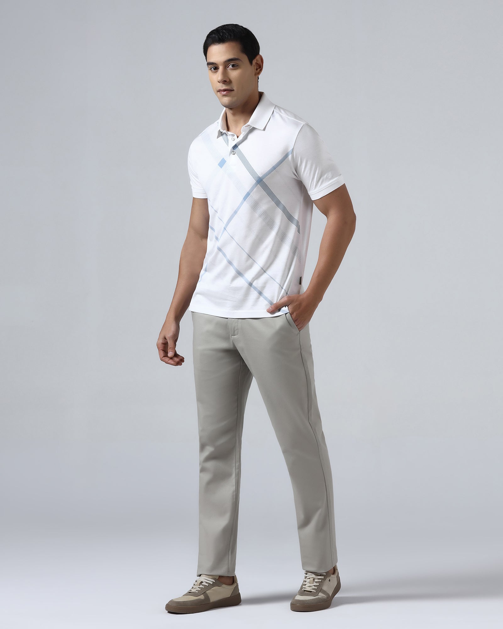 White Printed Polo - Tokyo