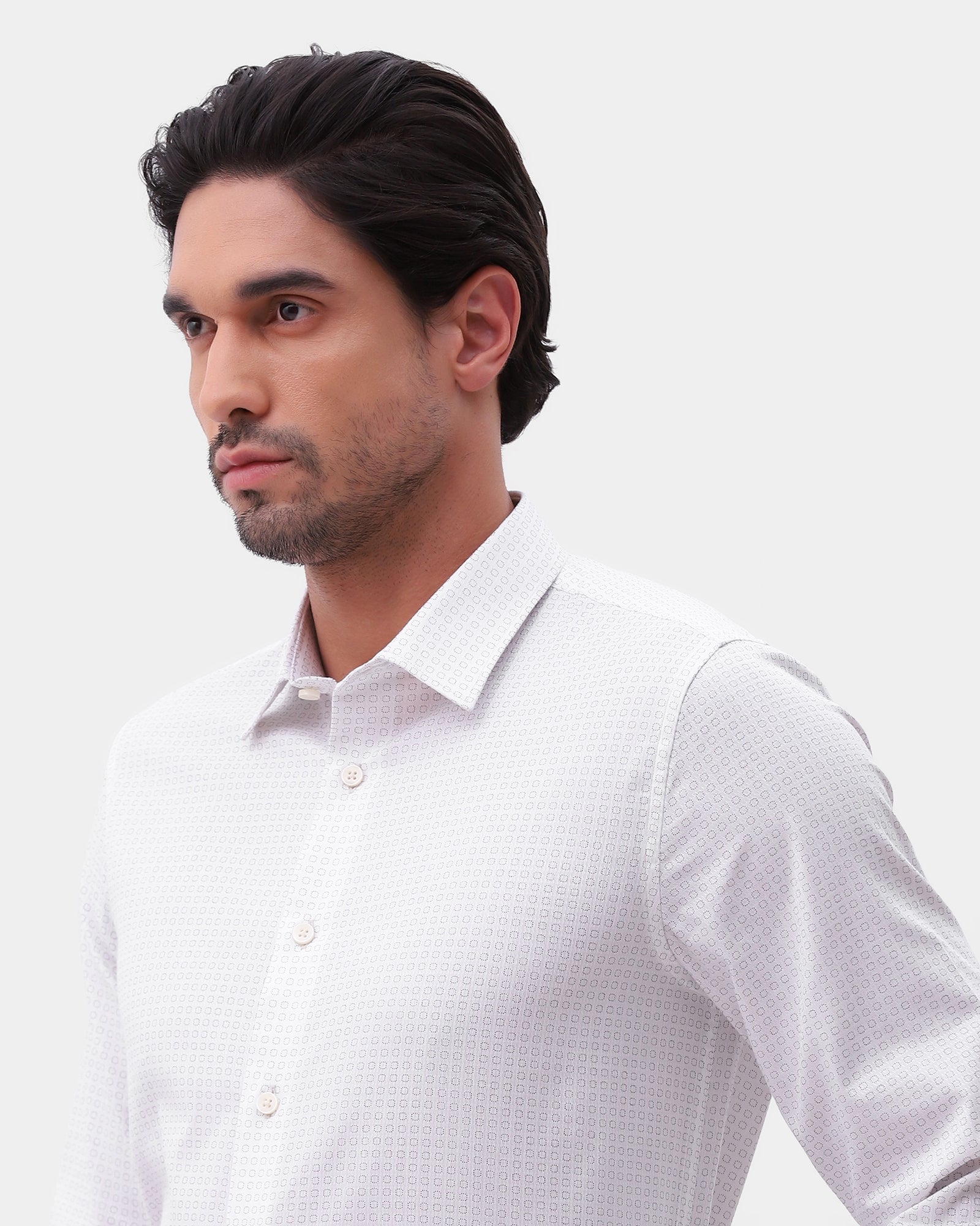 White Printed Shirt - Belgium