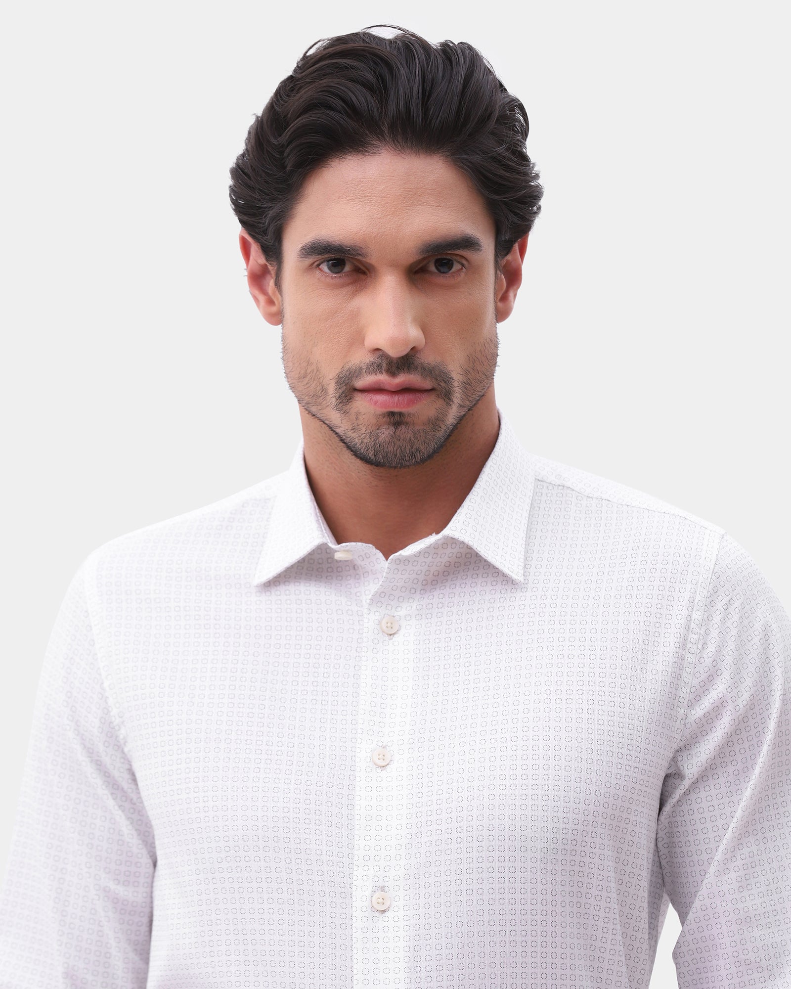 White Printed Shirt - Belgium