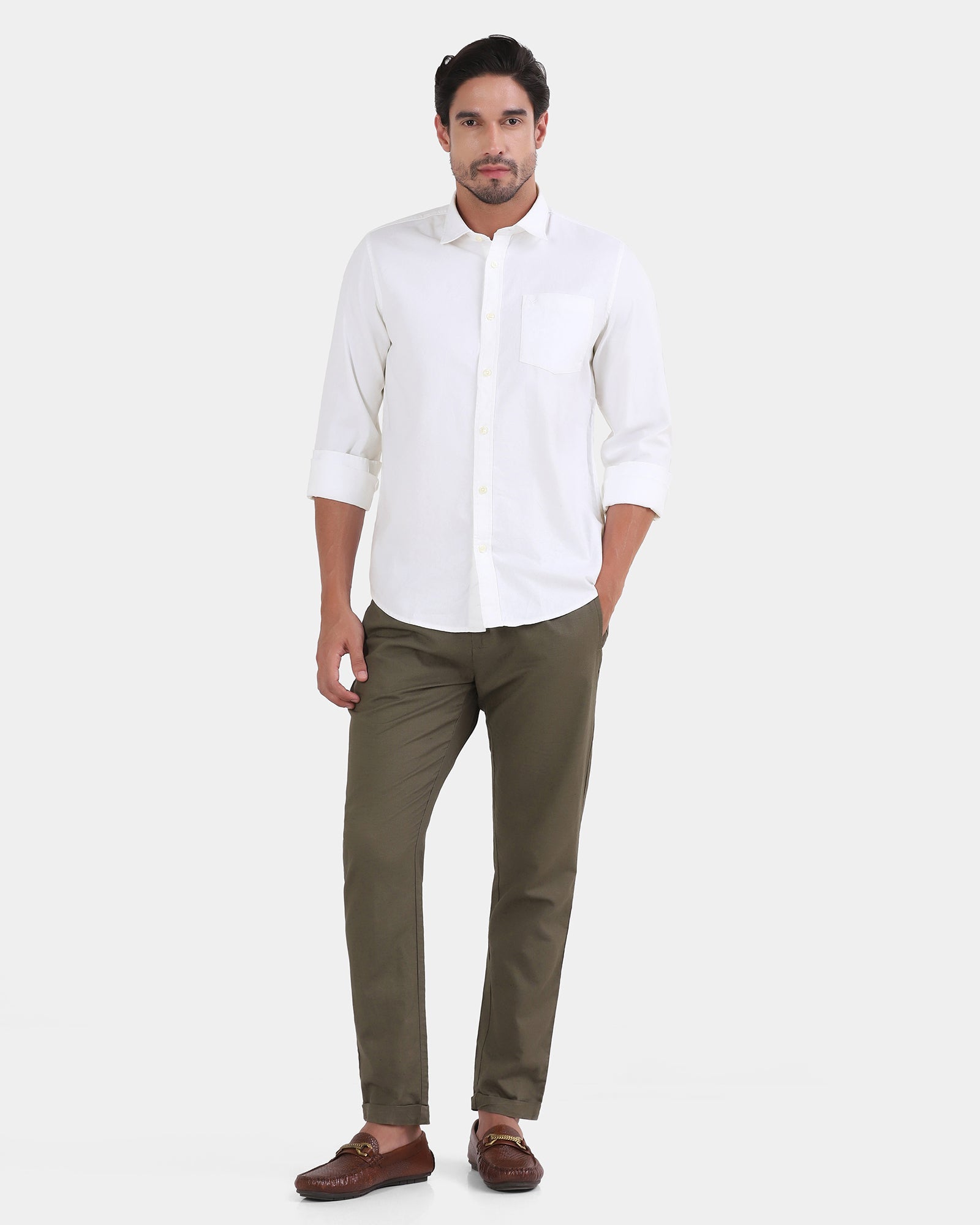 White Printed Shirt - Gebbew