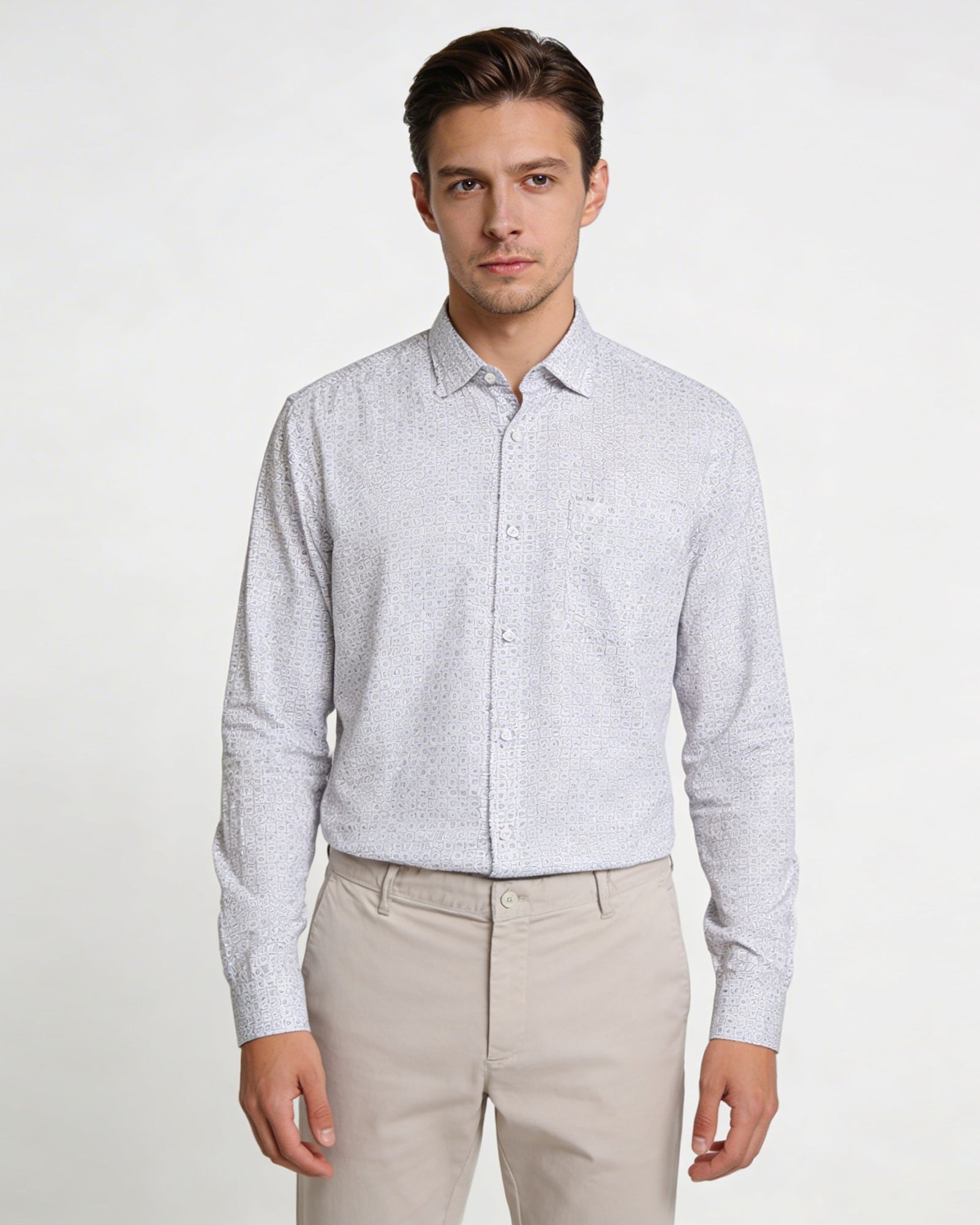 White Printed Shirt - Hayden