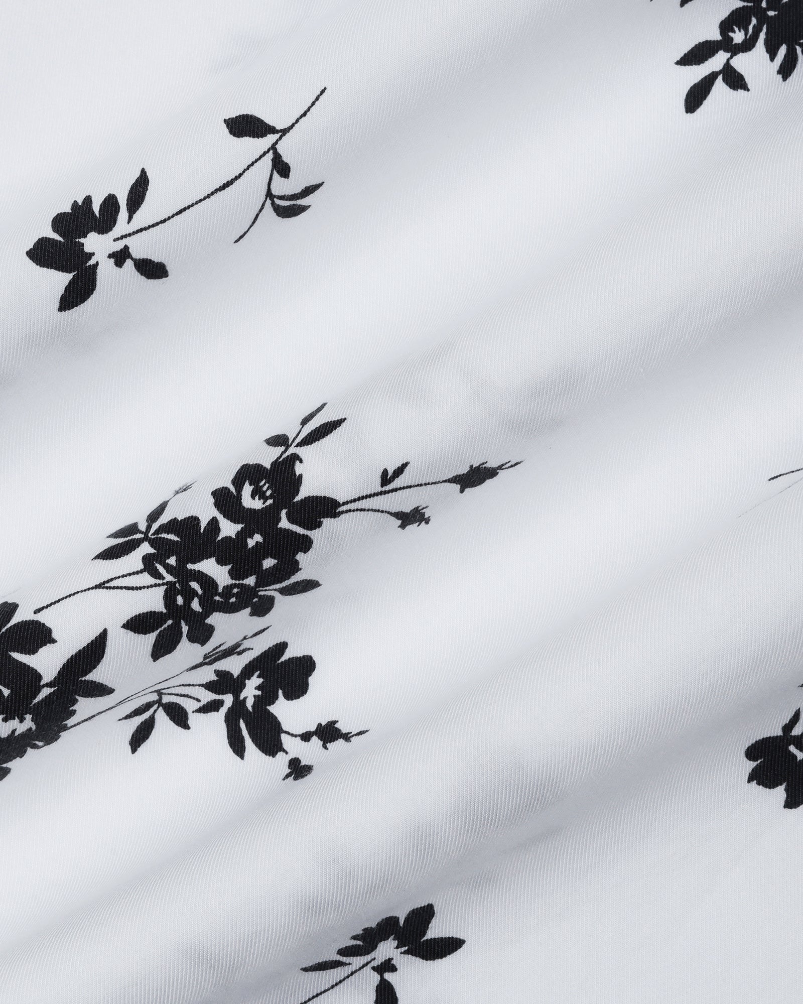 White Half Sleeve Printed Shirt - Hobson