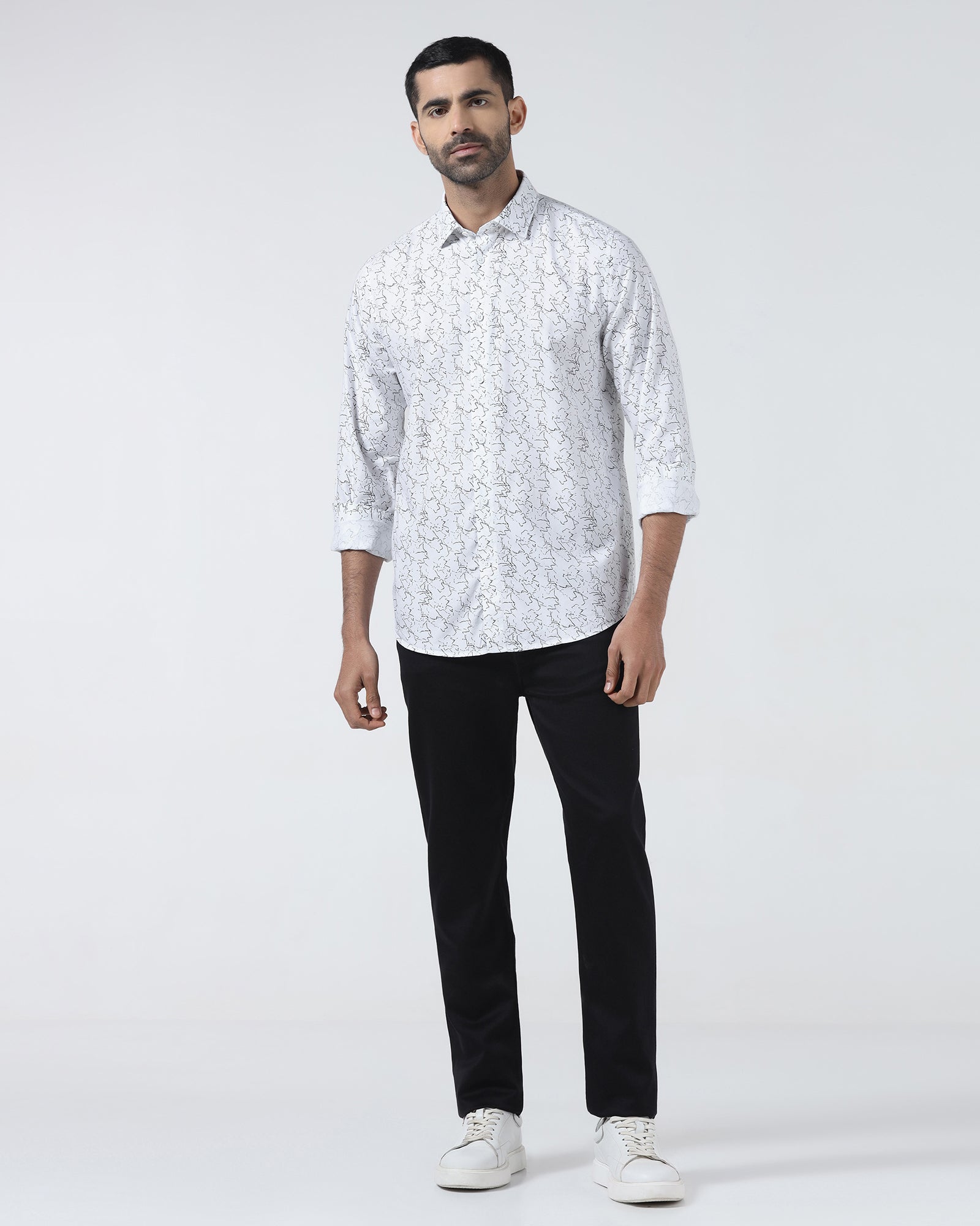 White Printed Shirt - Hoden
