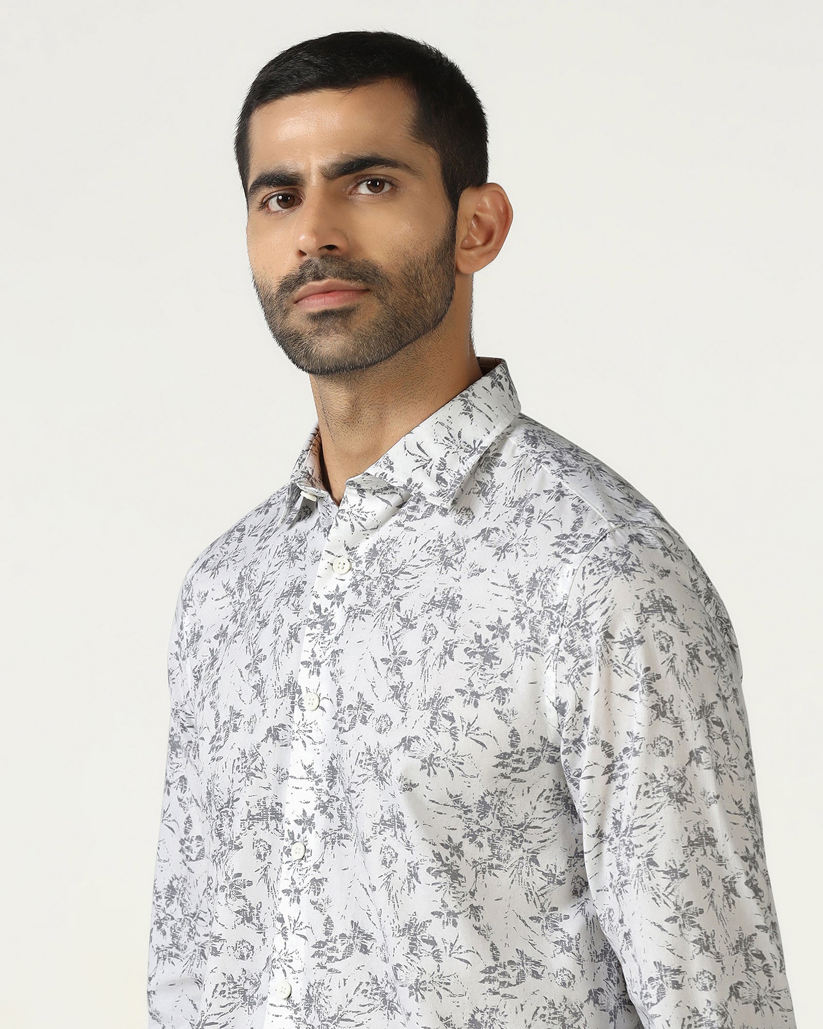 White Printed Shirt - Holten