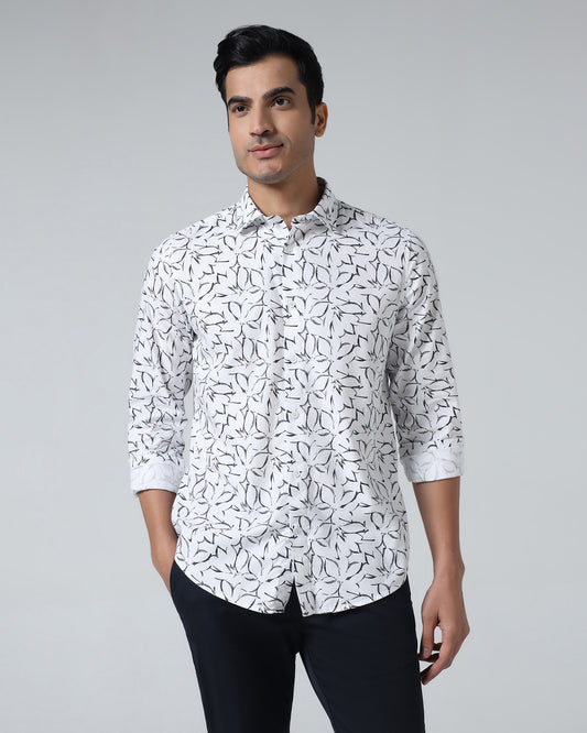 White Printed Shirt - Marcen