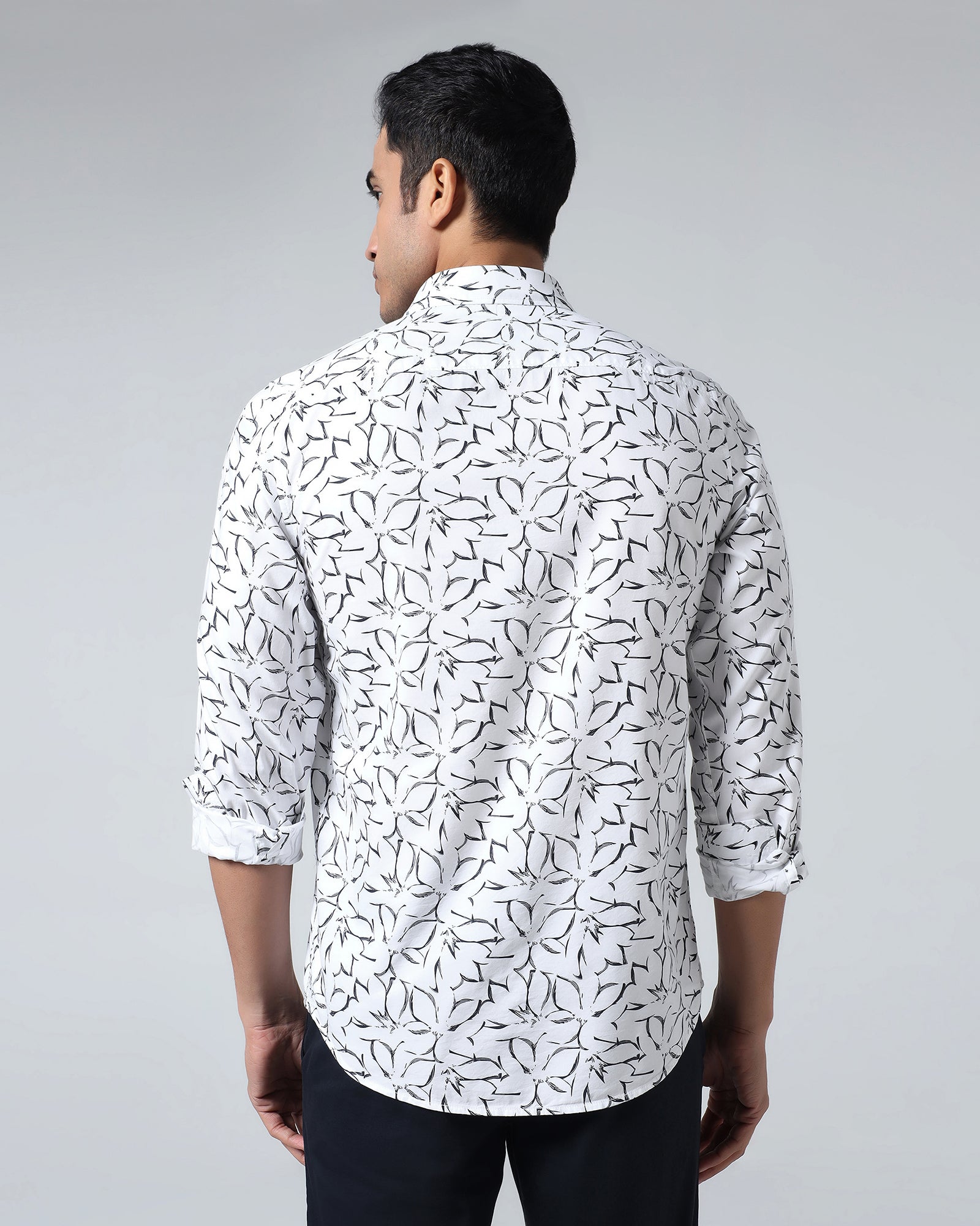 White Printed Shirt - Marcen