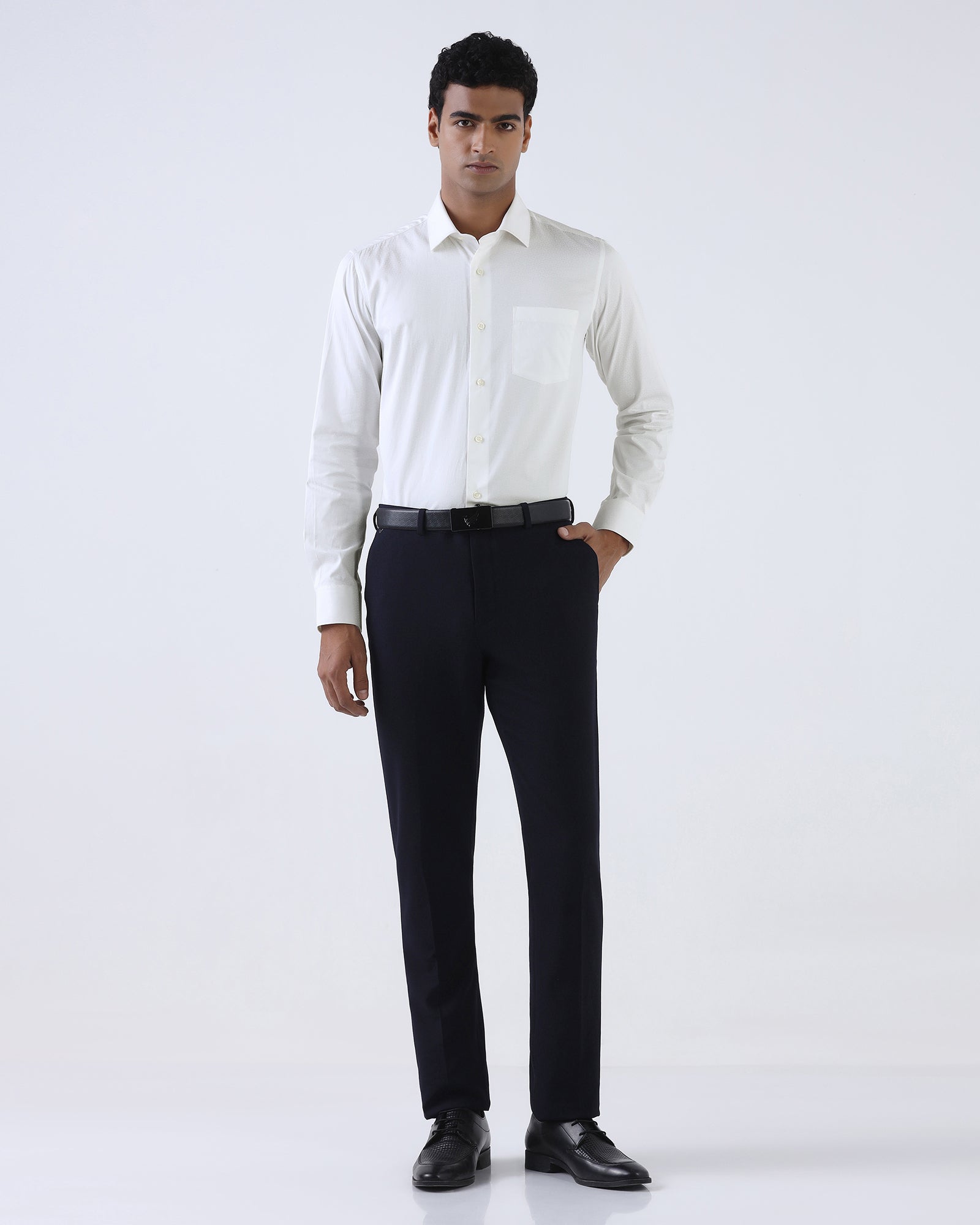 White Printed Shirt - Sherlock