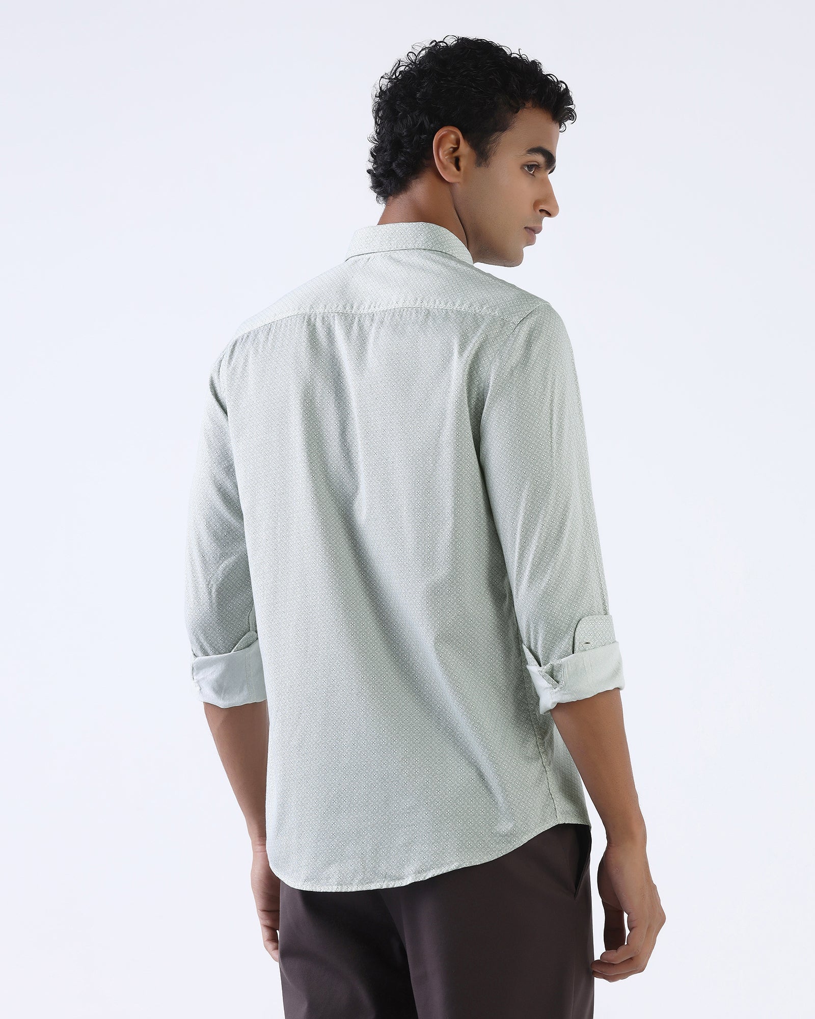 White Printed Shirt - Teffad