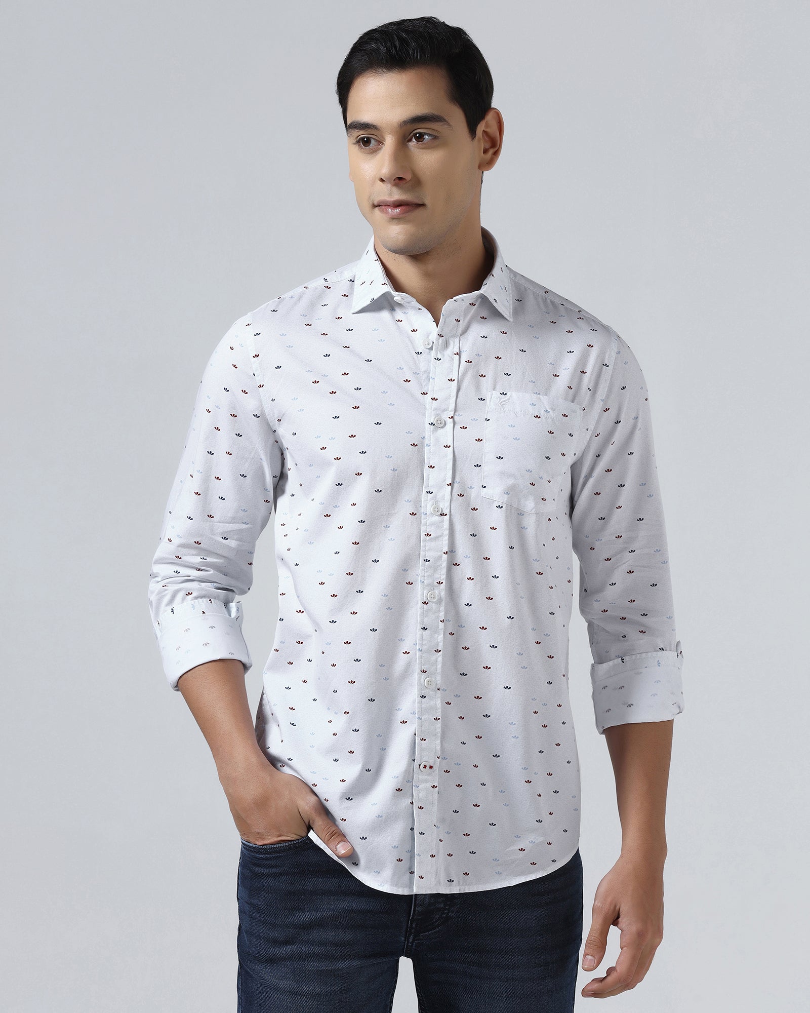 White Printed Shirt - Tobas