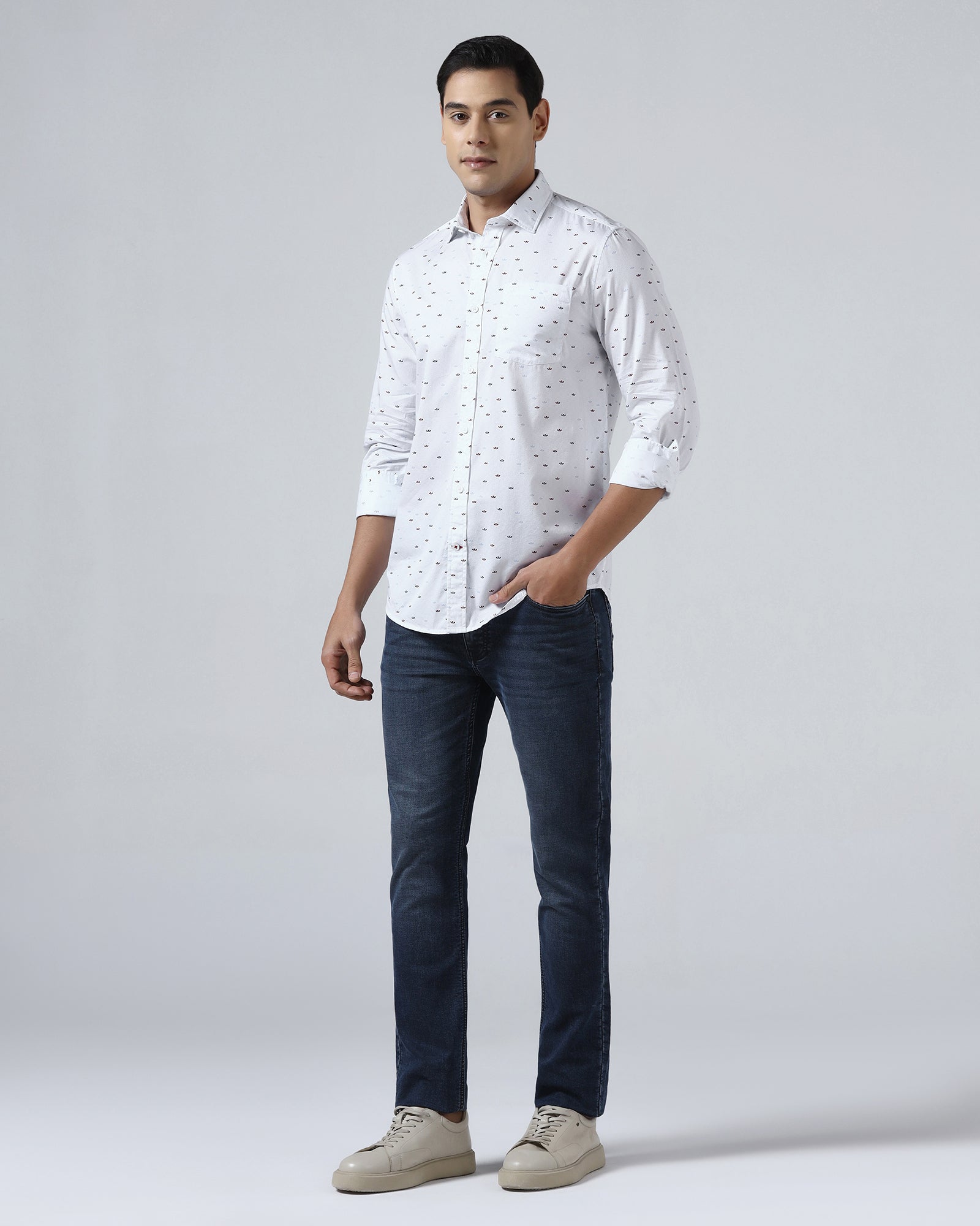 White Printed Shirt - Tobas