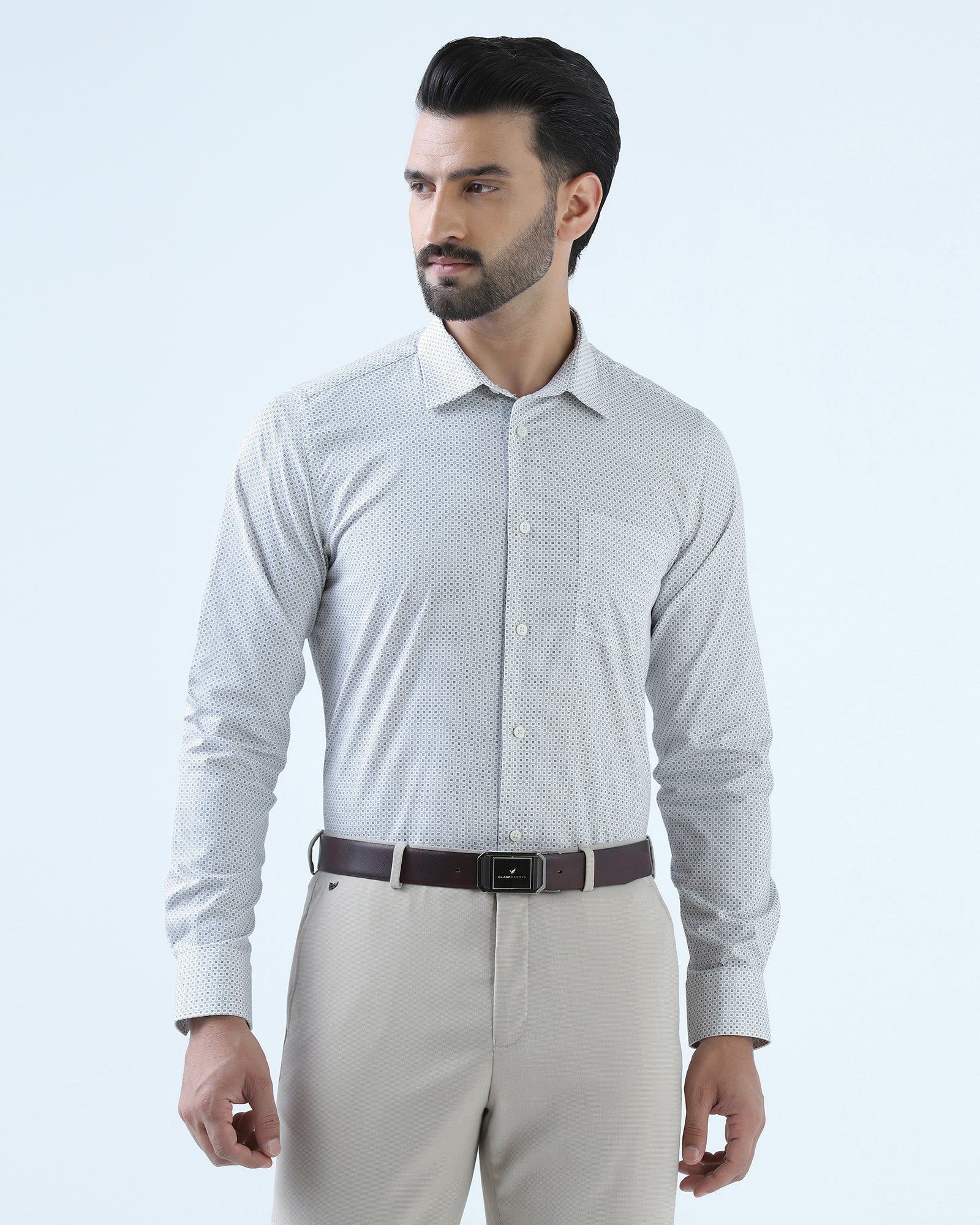 White Printed Shirt - Uskai