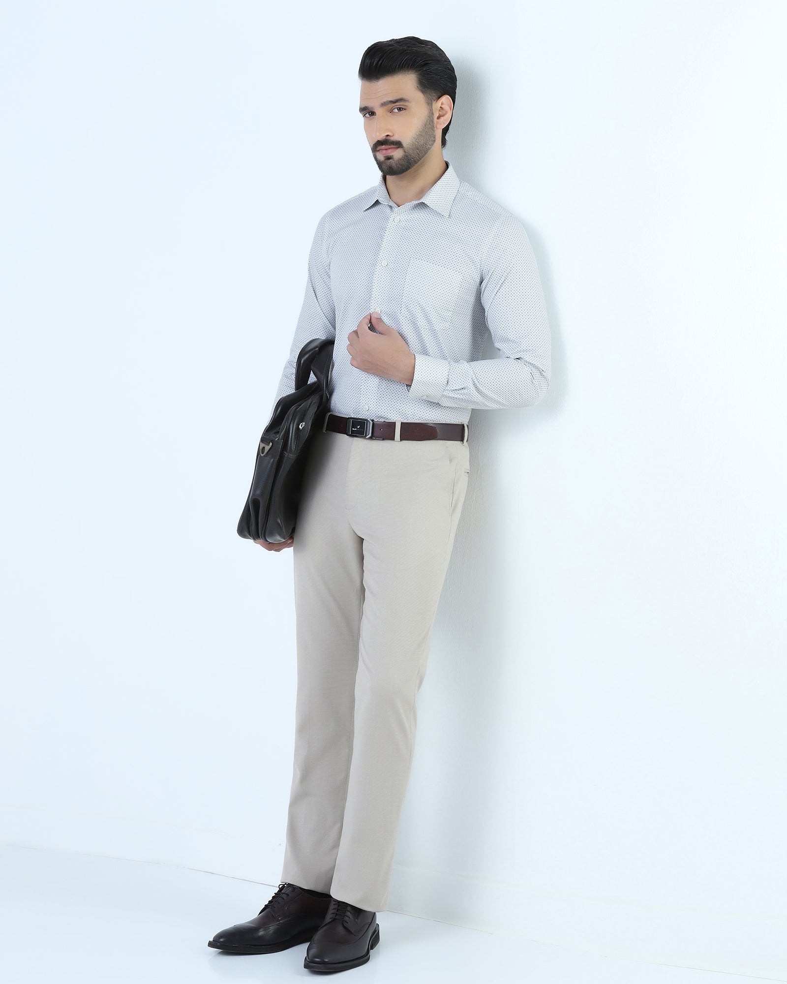White Printed Shirt - Uskai