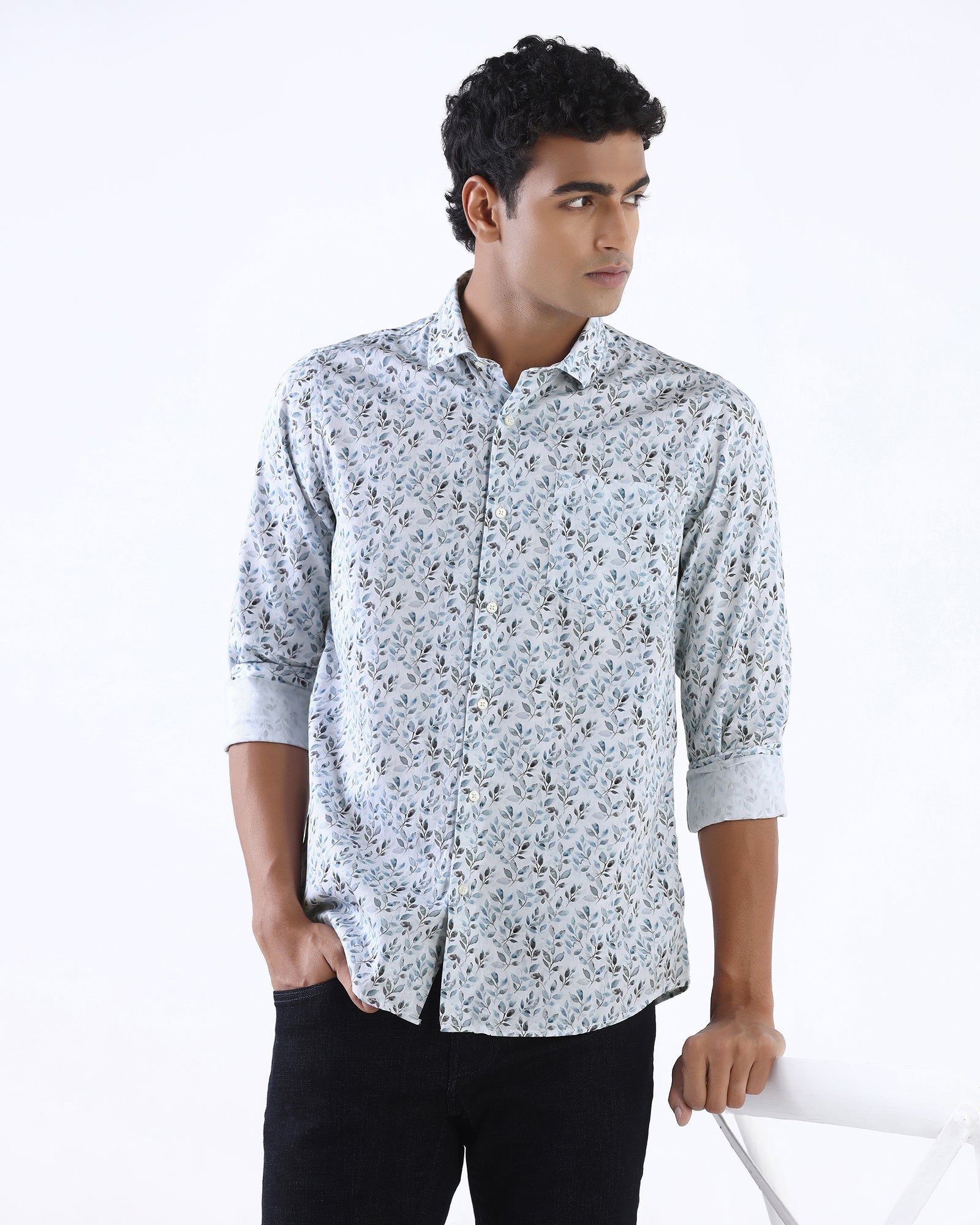 White Printed Shirt - Verez