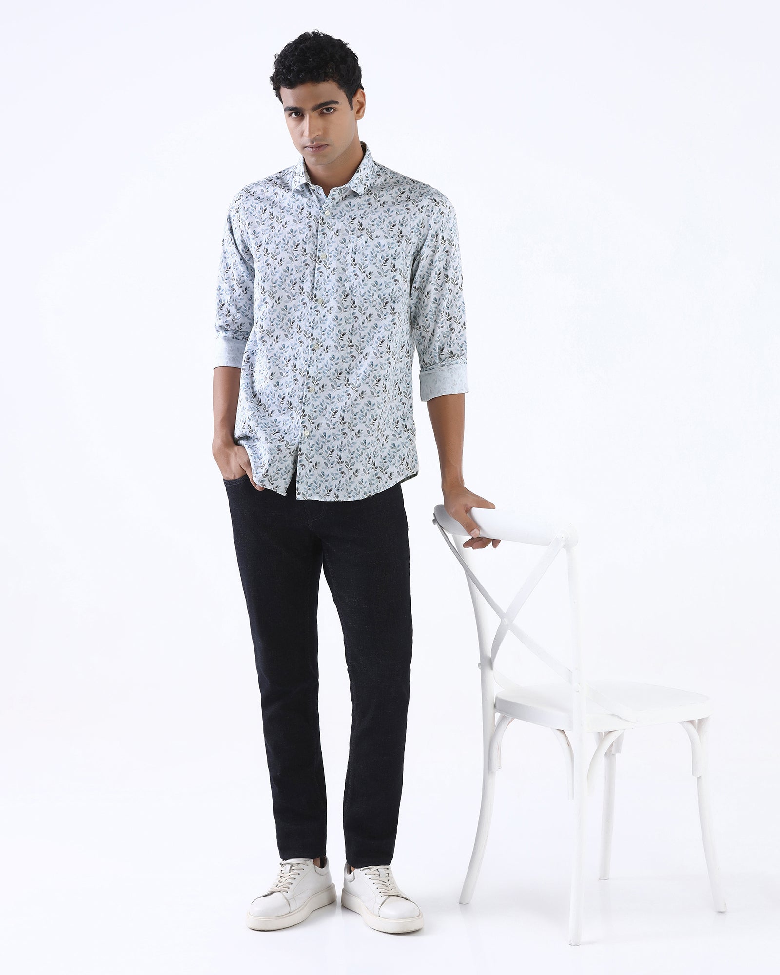 White Printed Shirt - Verez