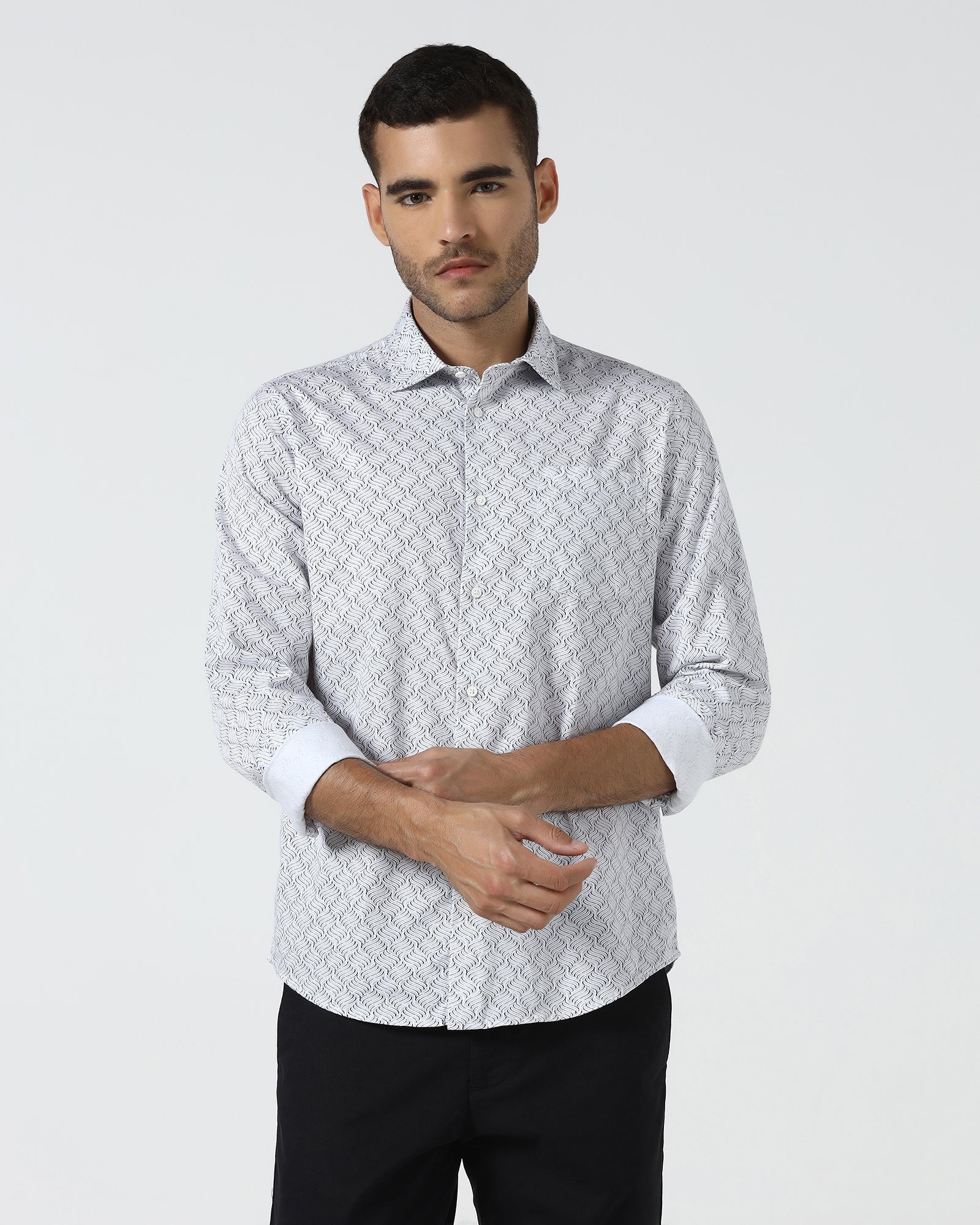 White Printed Shirt - Waba