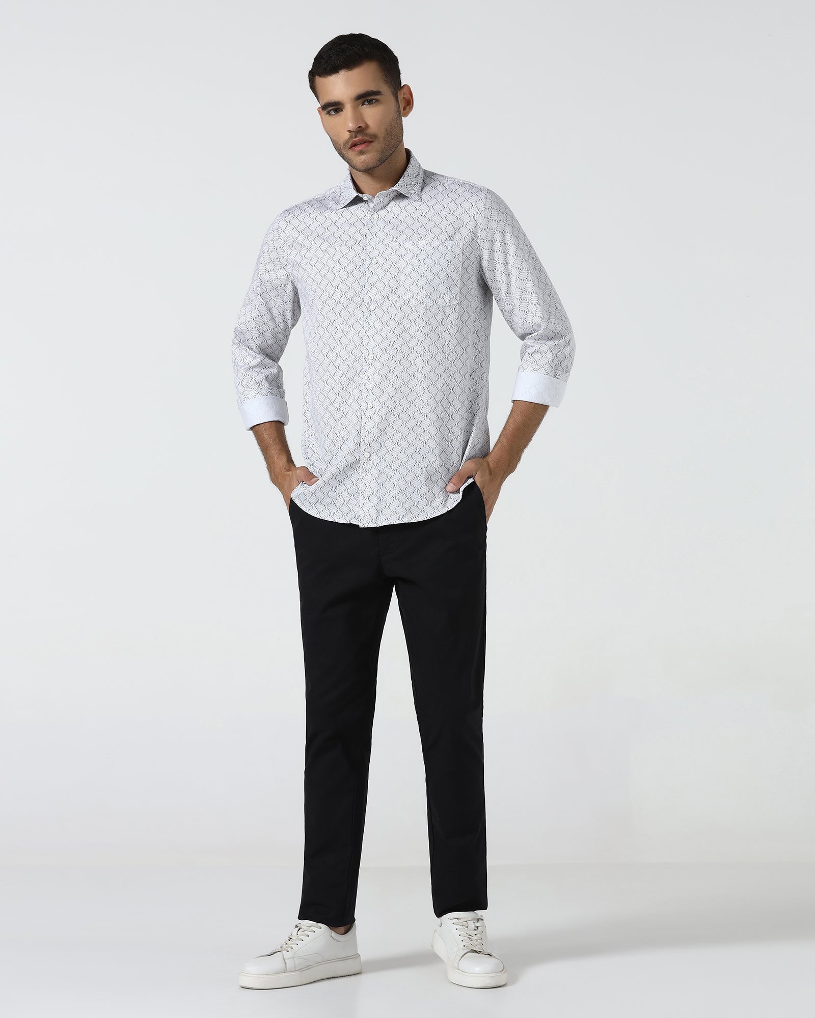 White Printed Shirt - Waba