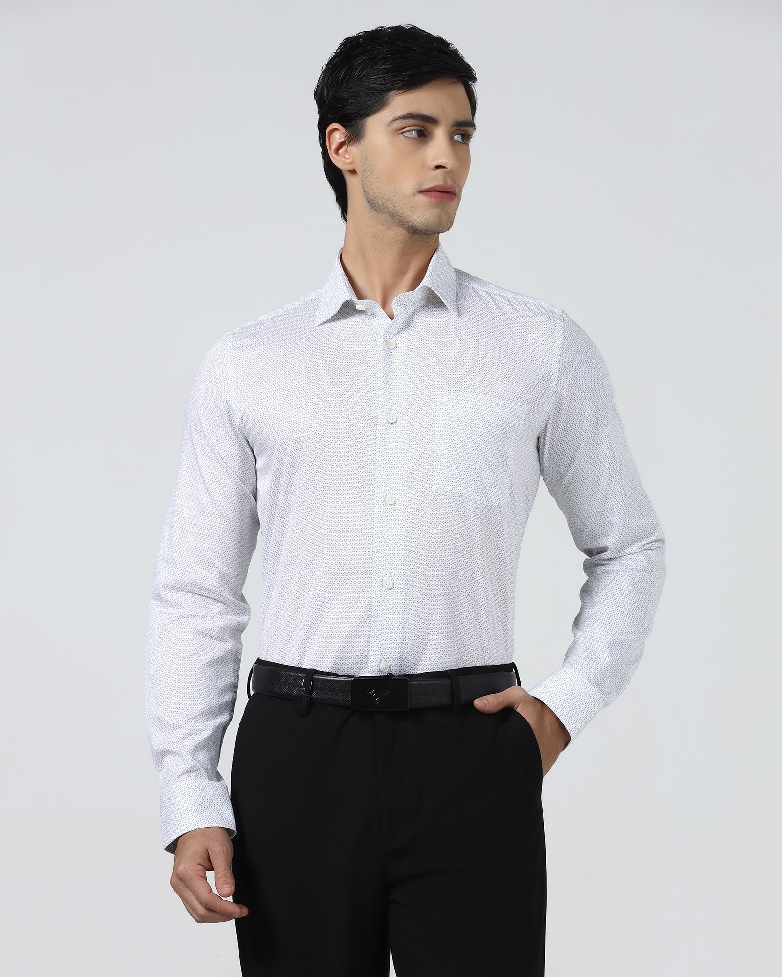 White Printed Shirt - Welkon