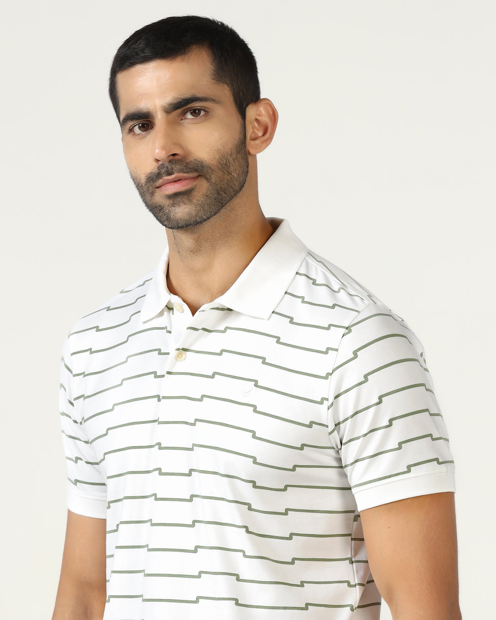White Printed Polo - Maze